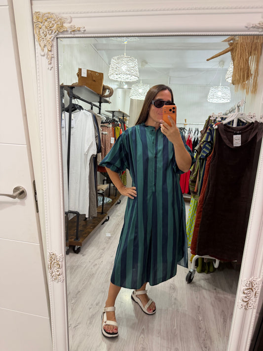 Kaftan Florencia azul turquesa y petróleo
