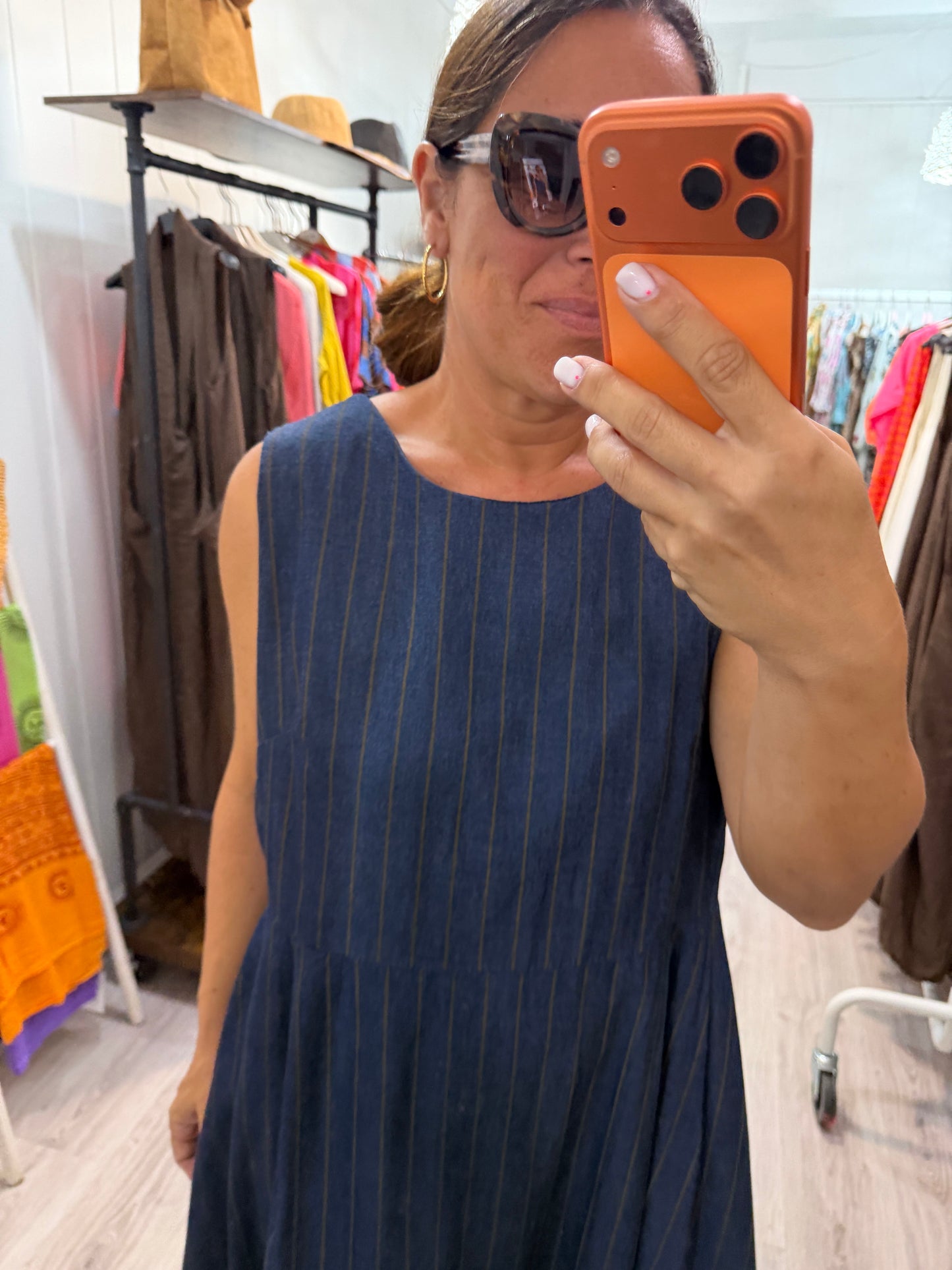Vestido Jeans raya chocolate