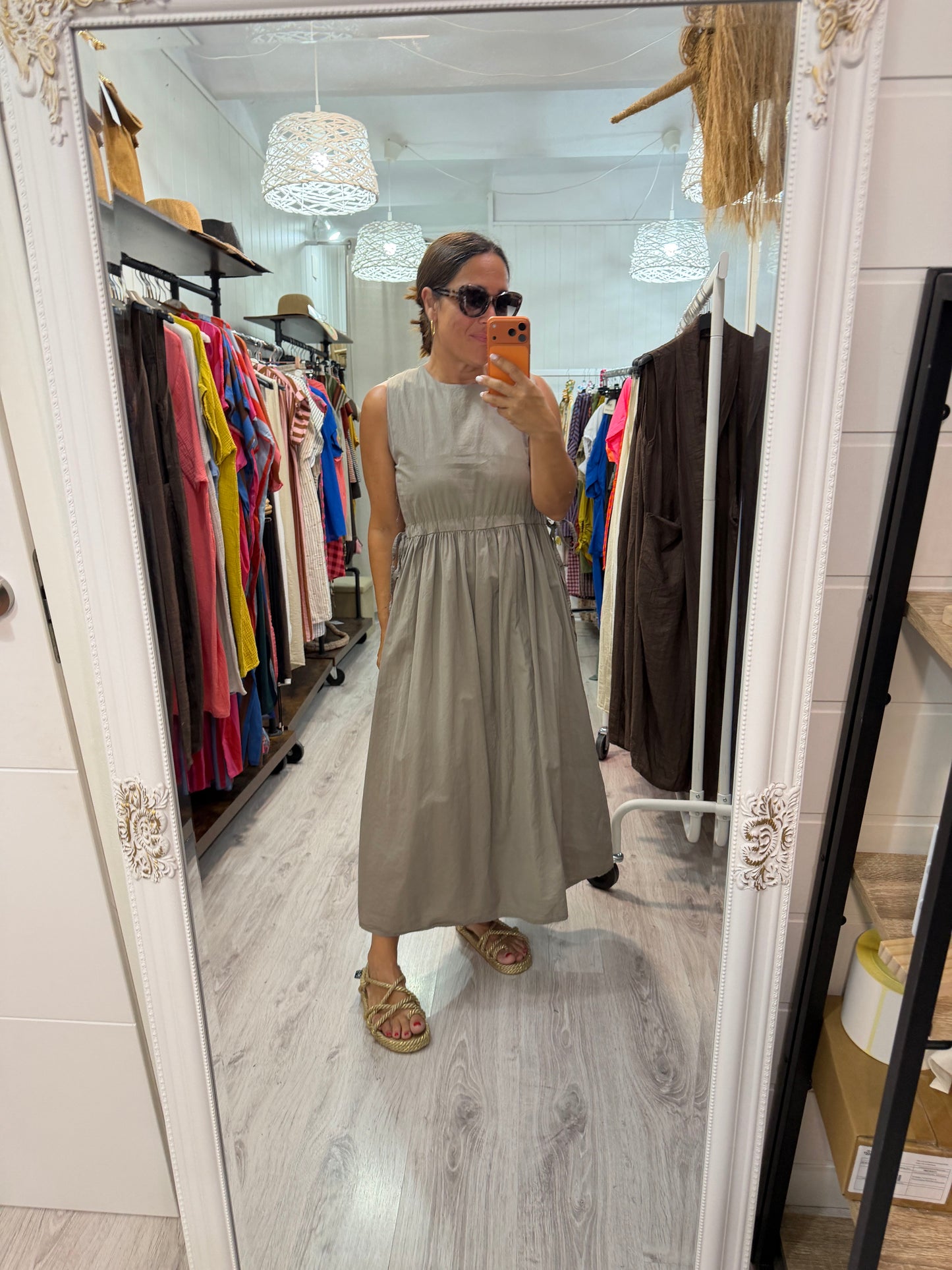 Vestido Mara taupe
