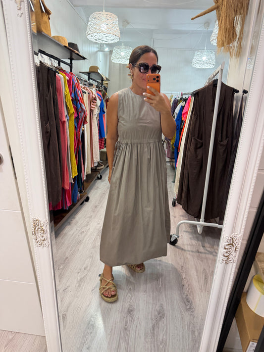Vestido Mara taupe