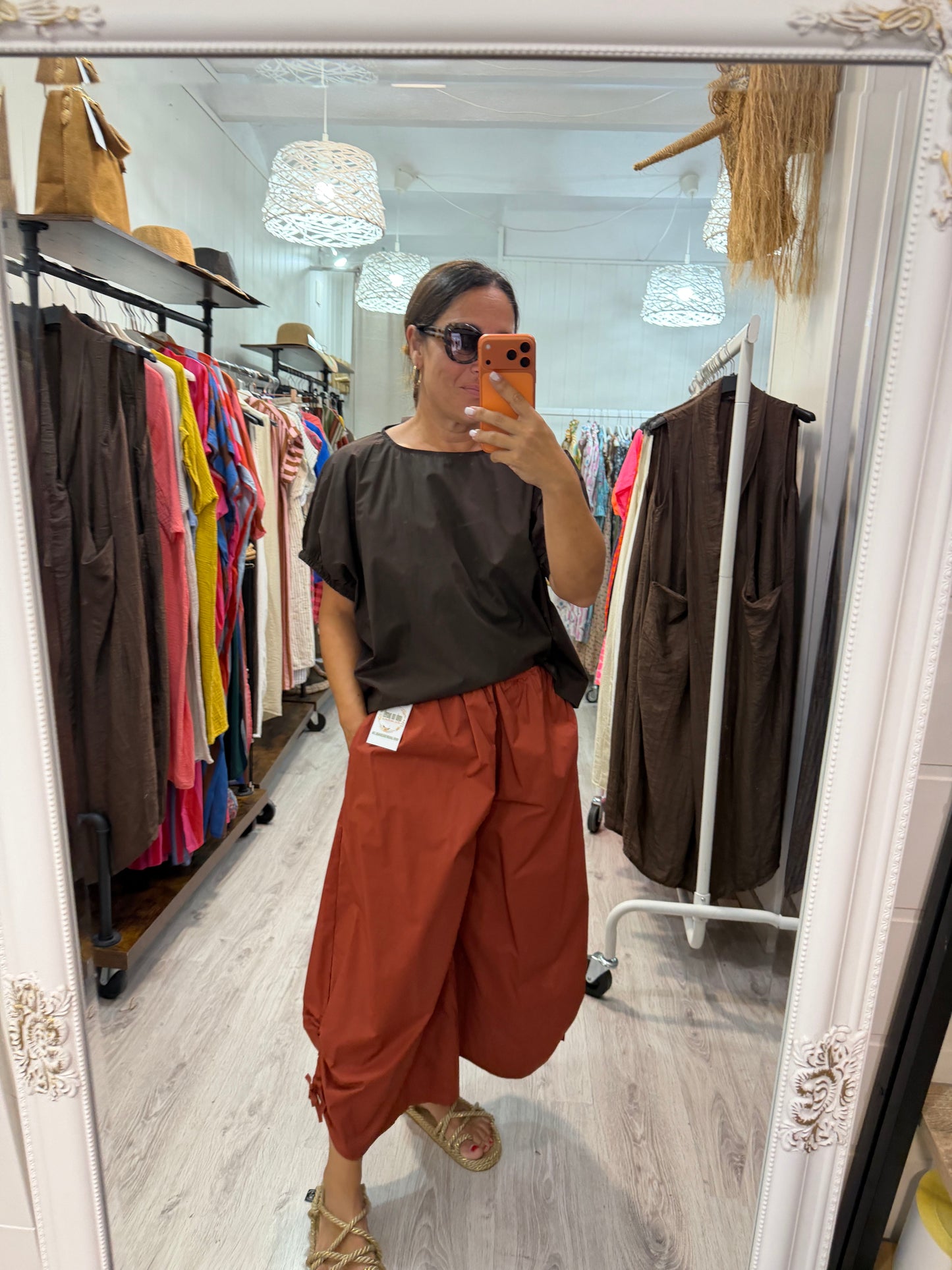 Blusa Safari chocolate