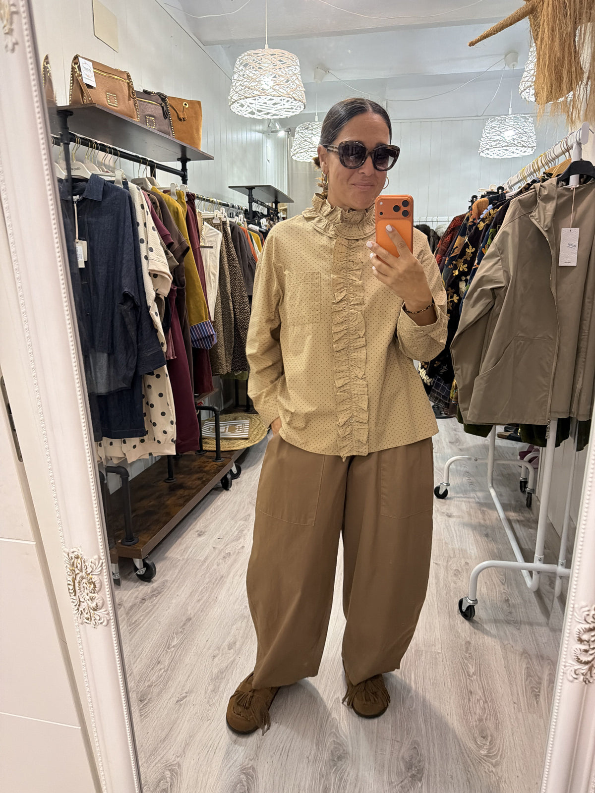Camisa Irune camel