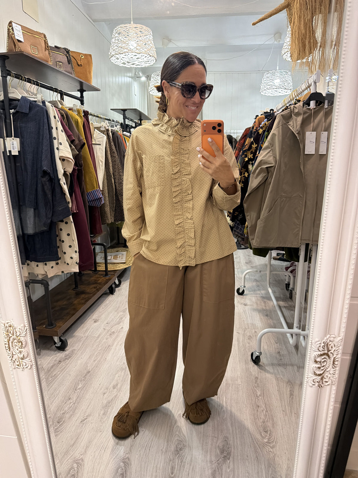 Camisa Irune camel