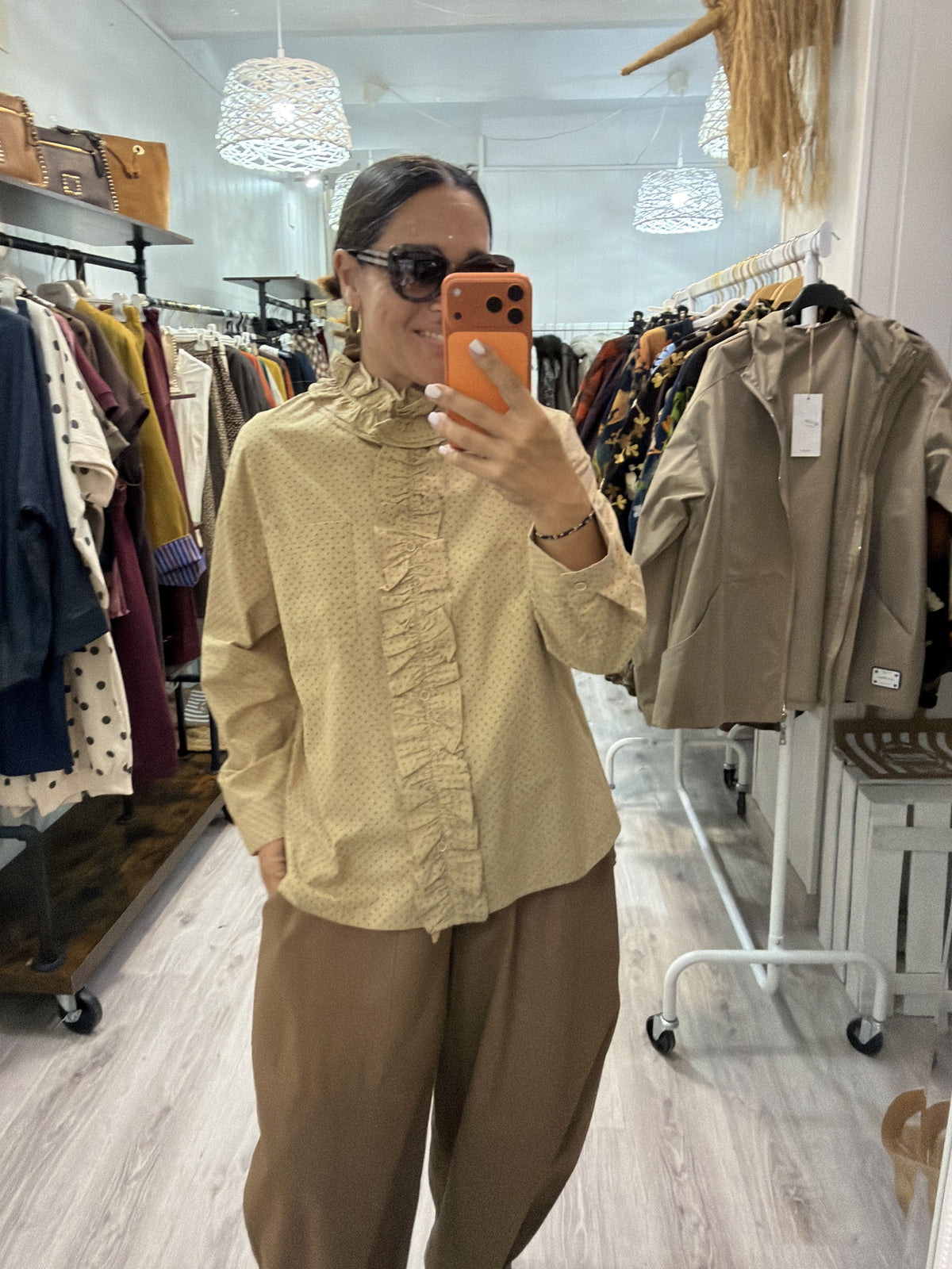 Camisa Irune camel