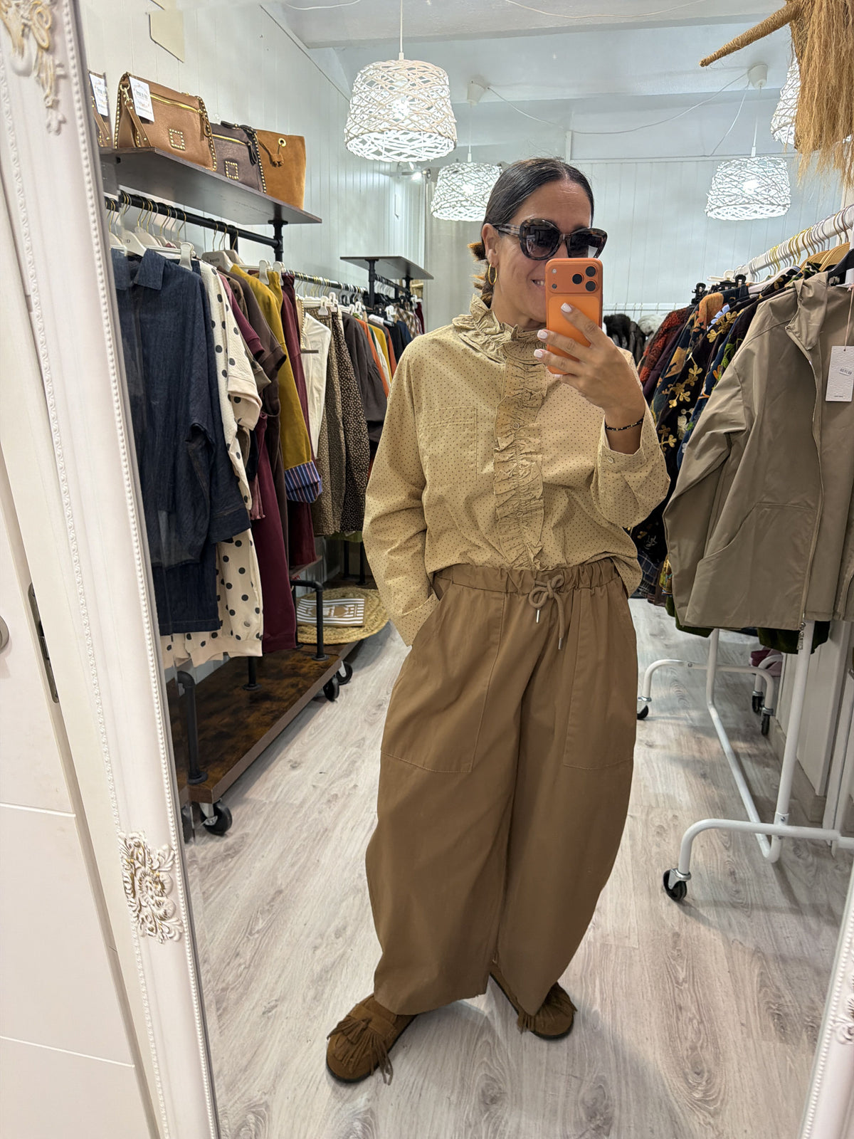 Camisa Irune camel