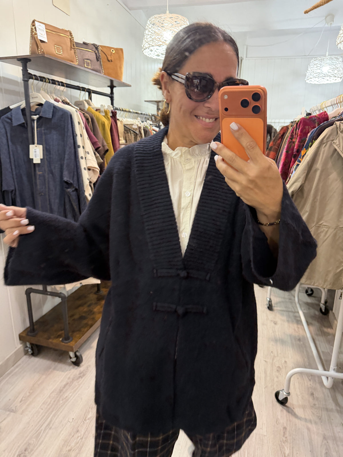 Chaqueta Saoko oversize marino