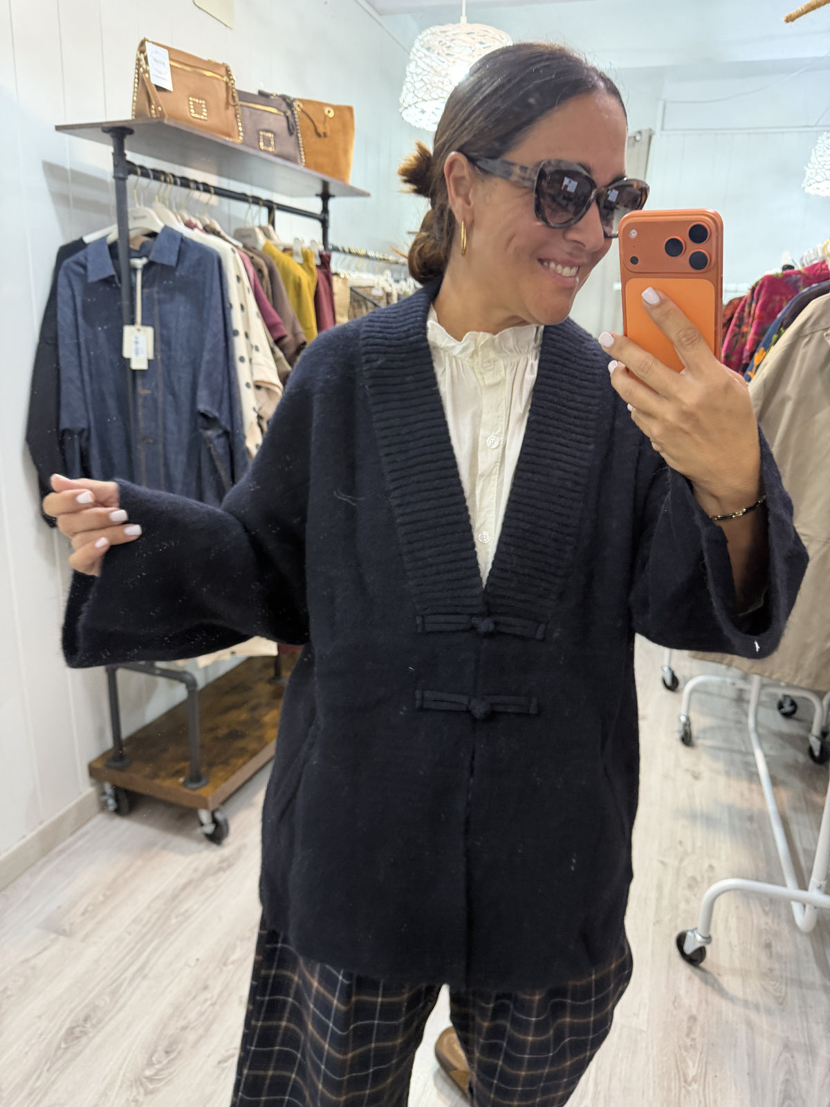 Chaqueta Saoko oversize marino