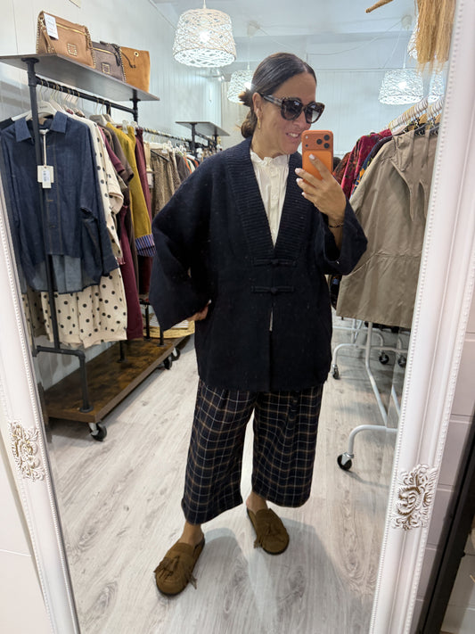 Chaqueta Saoko oversize marino