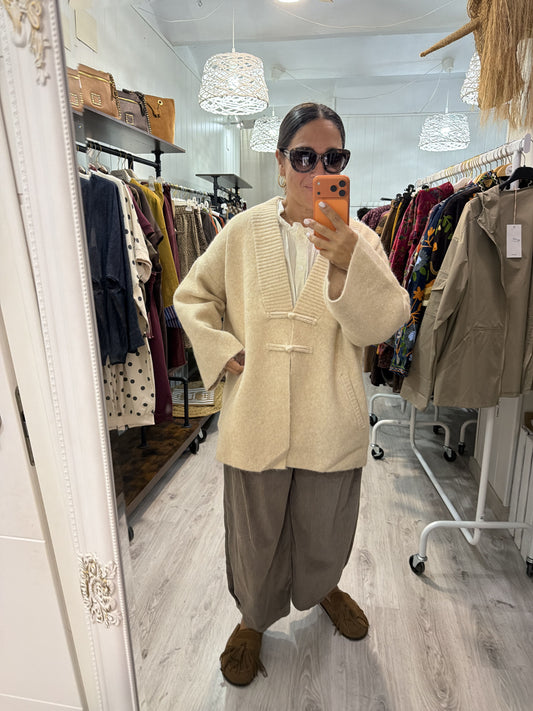 Chaqueta Saoko oversize marfil