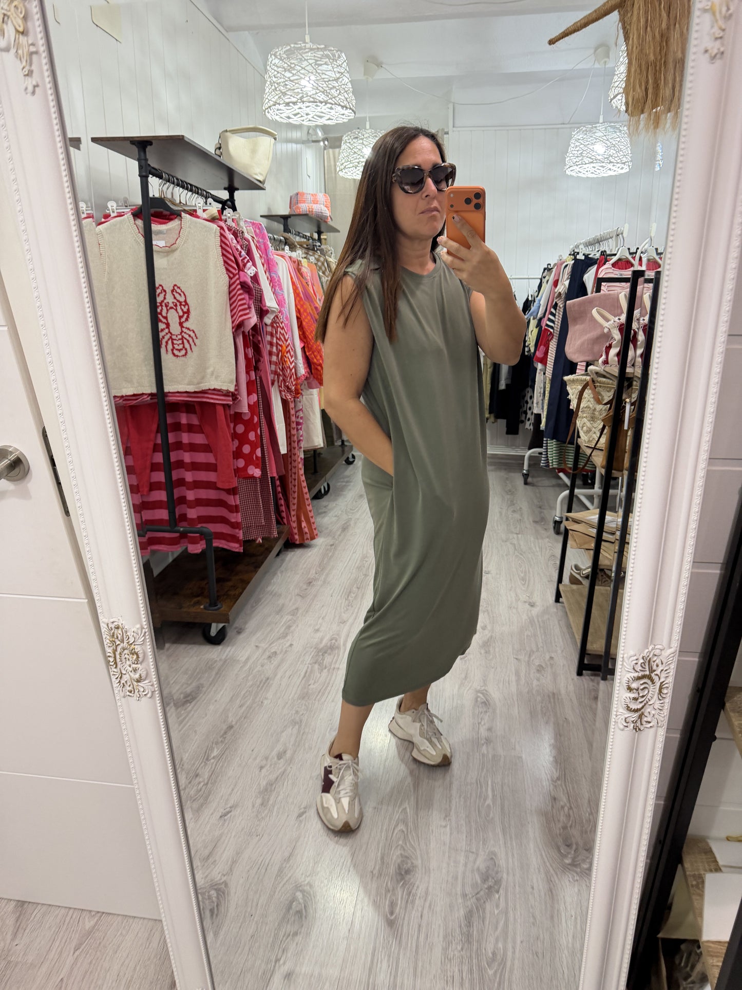 Vestido Amaia kaki