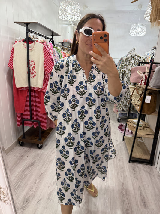 Kaftan Nur Caléndula azul