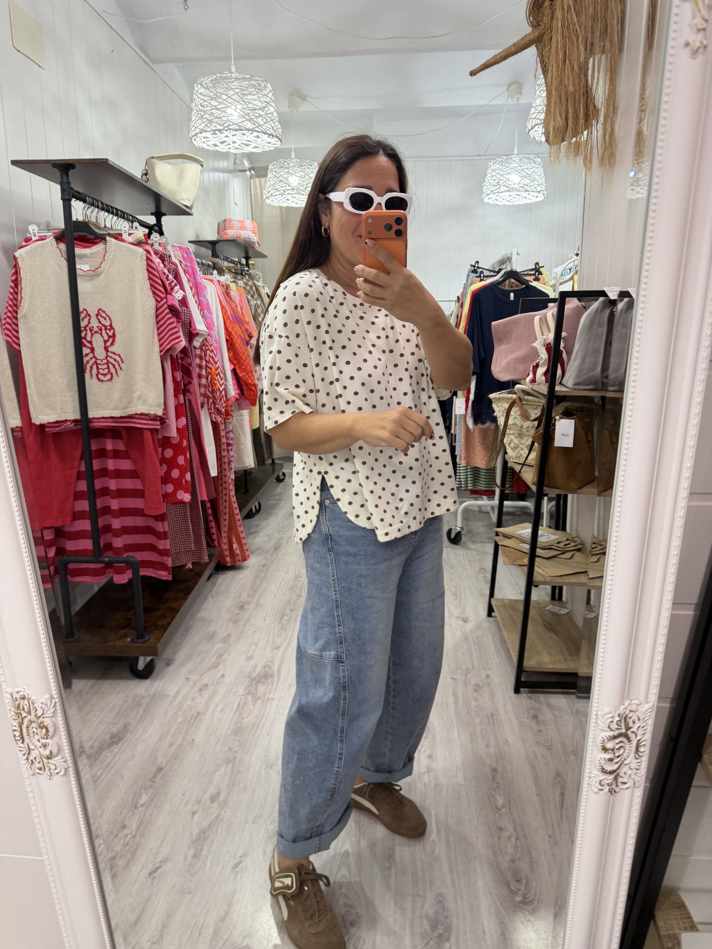 Camiseta Topos beige