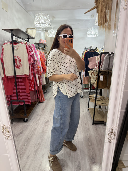 Camiseta Topos beige