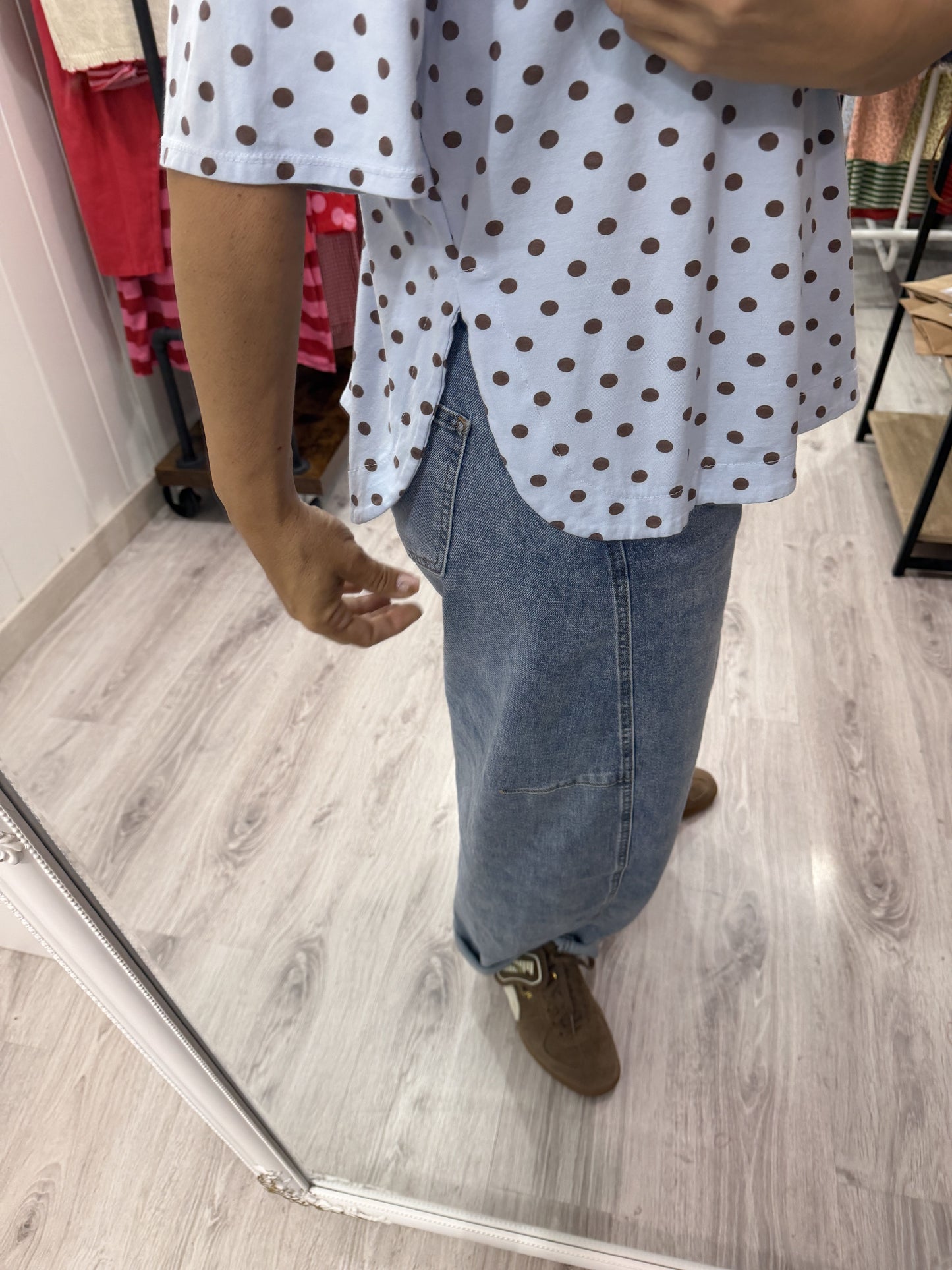 Camiseta Topos azul cielo