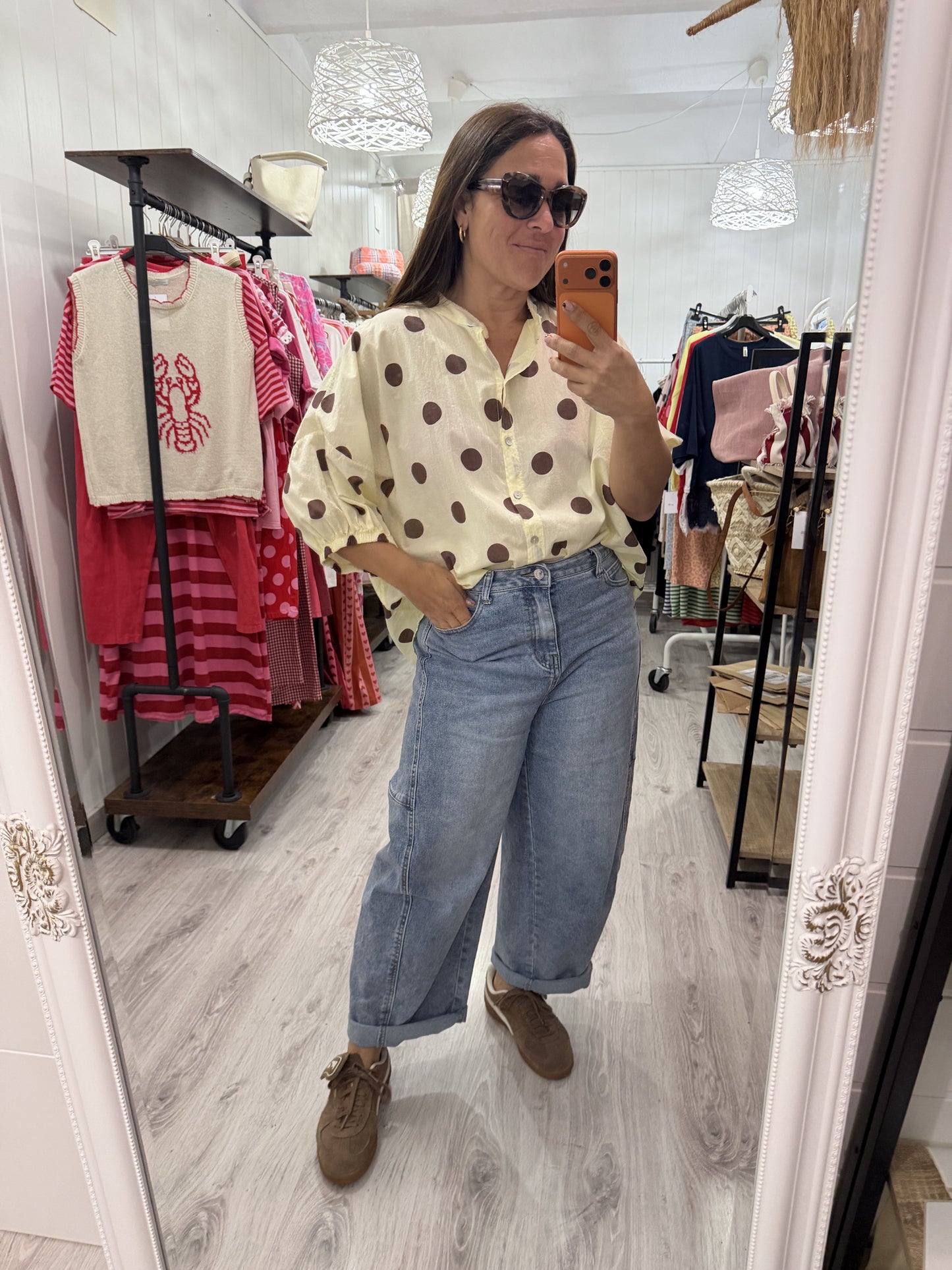 Blusa Marisa topos amarillo