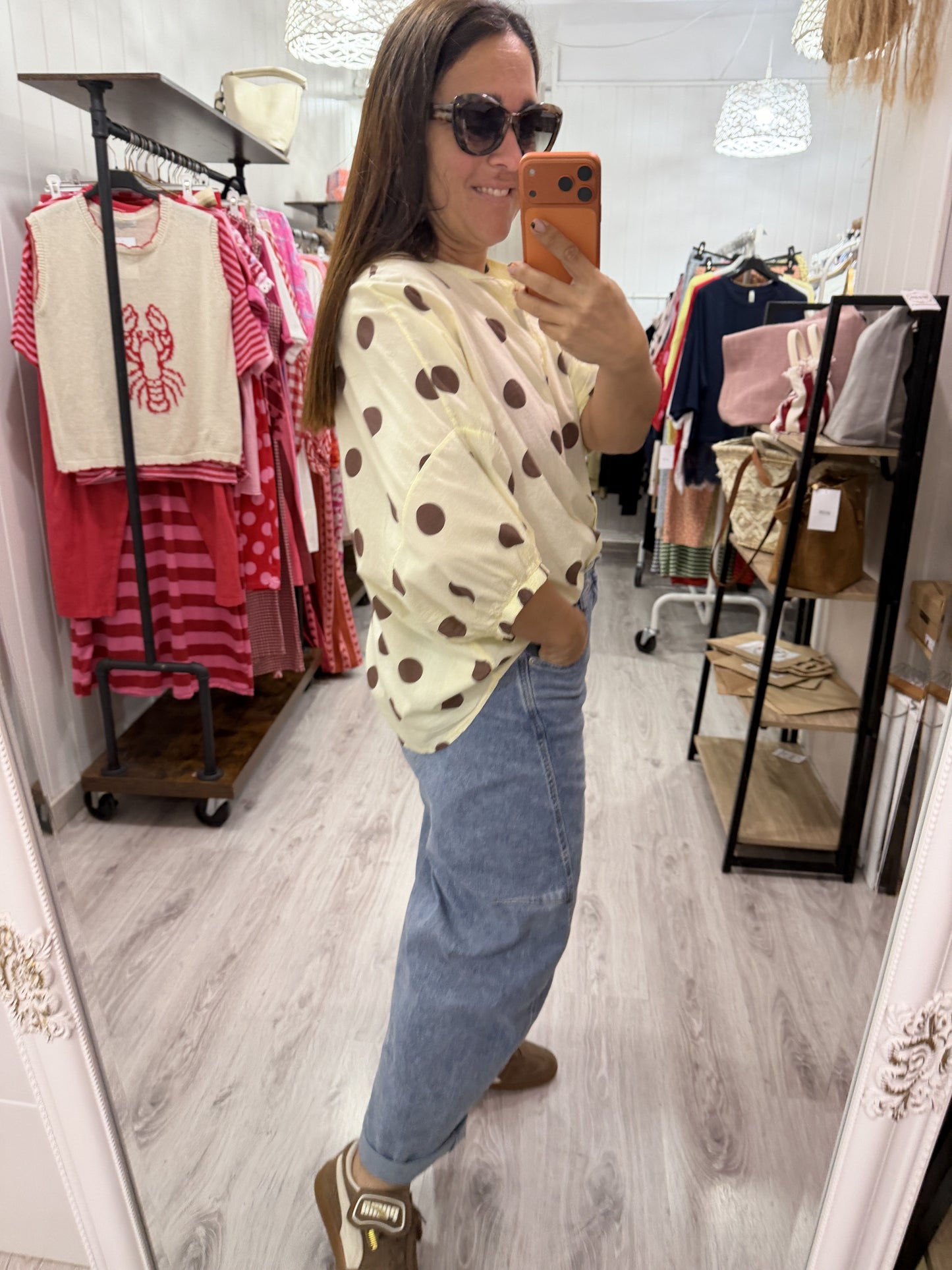 Blusa Marisa topos amarillo