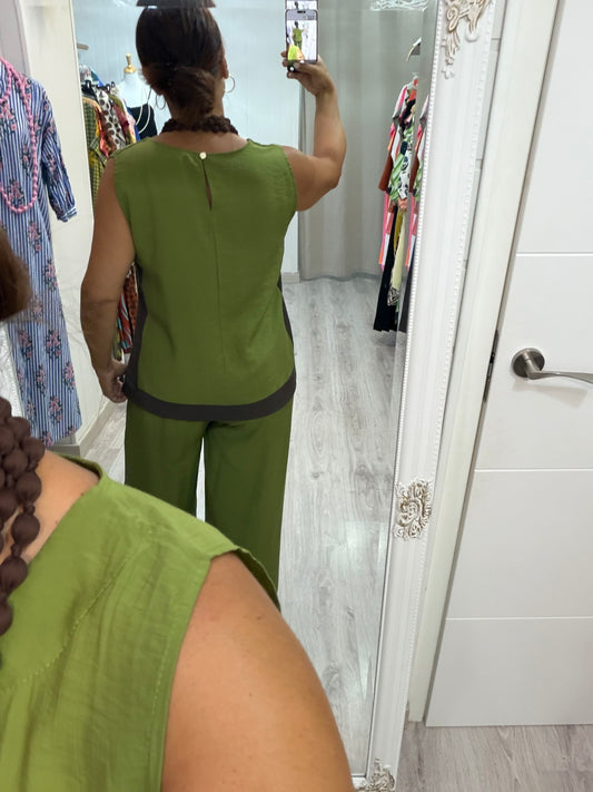 Conjunto Soft Pistacho y chocolate