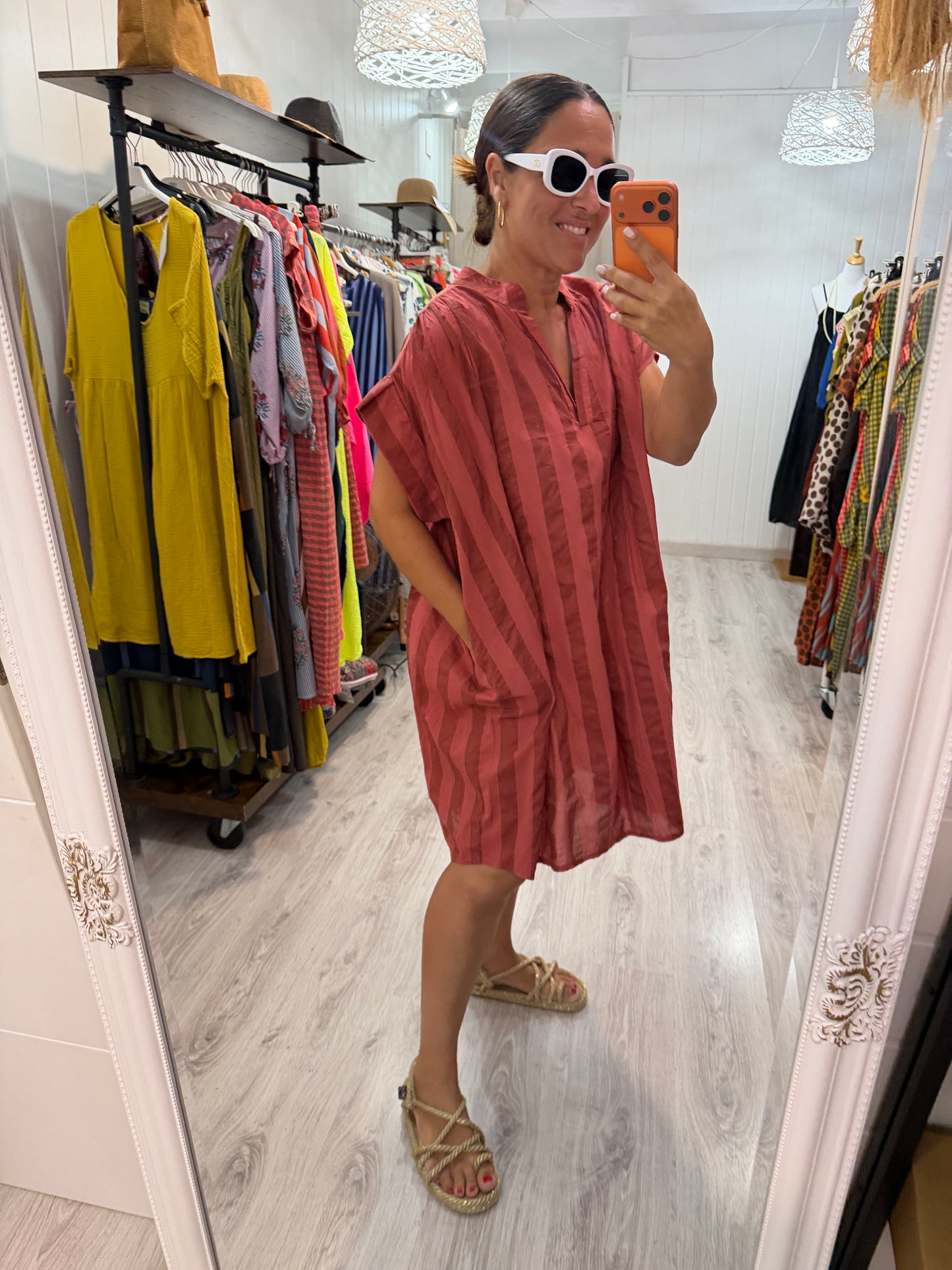 Vestido Cangas frambuesa