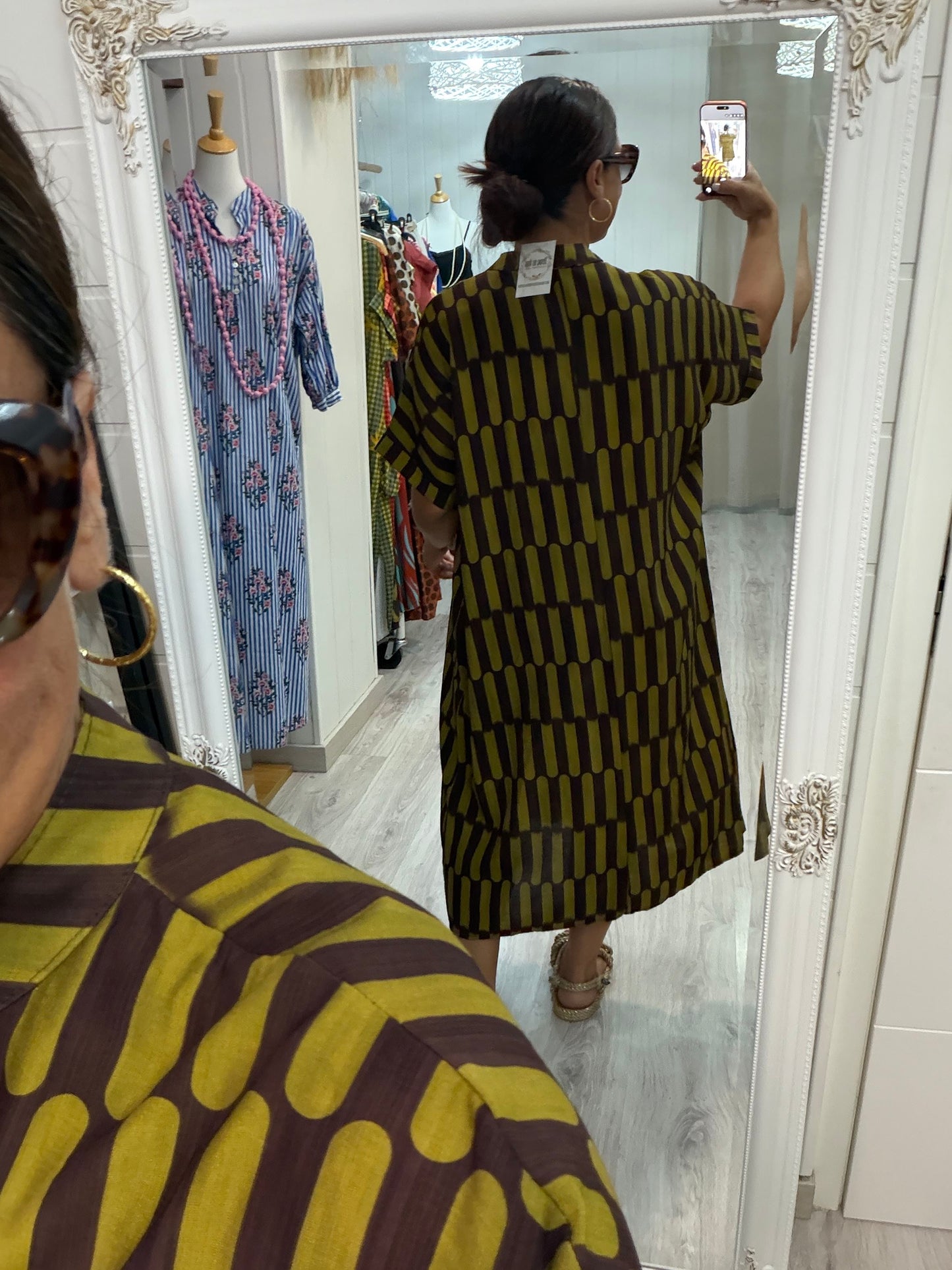Kaftan Telma pistacho y chocolate