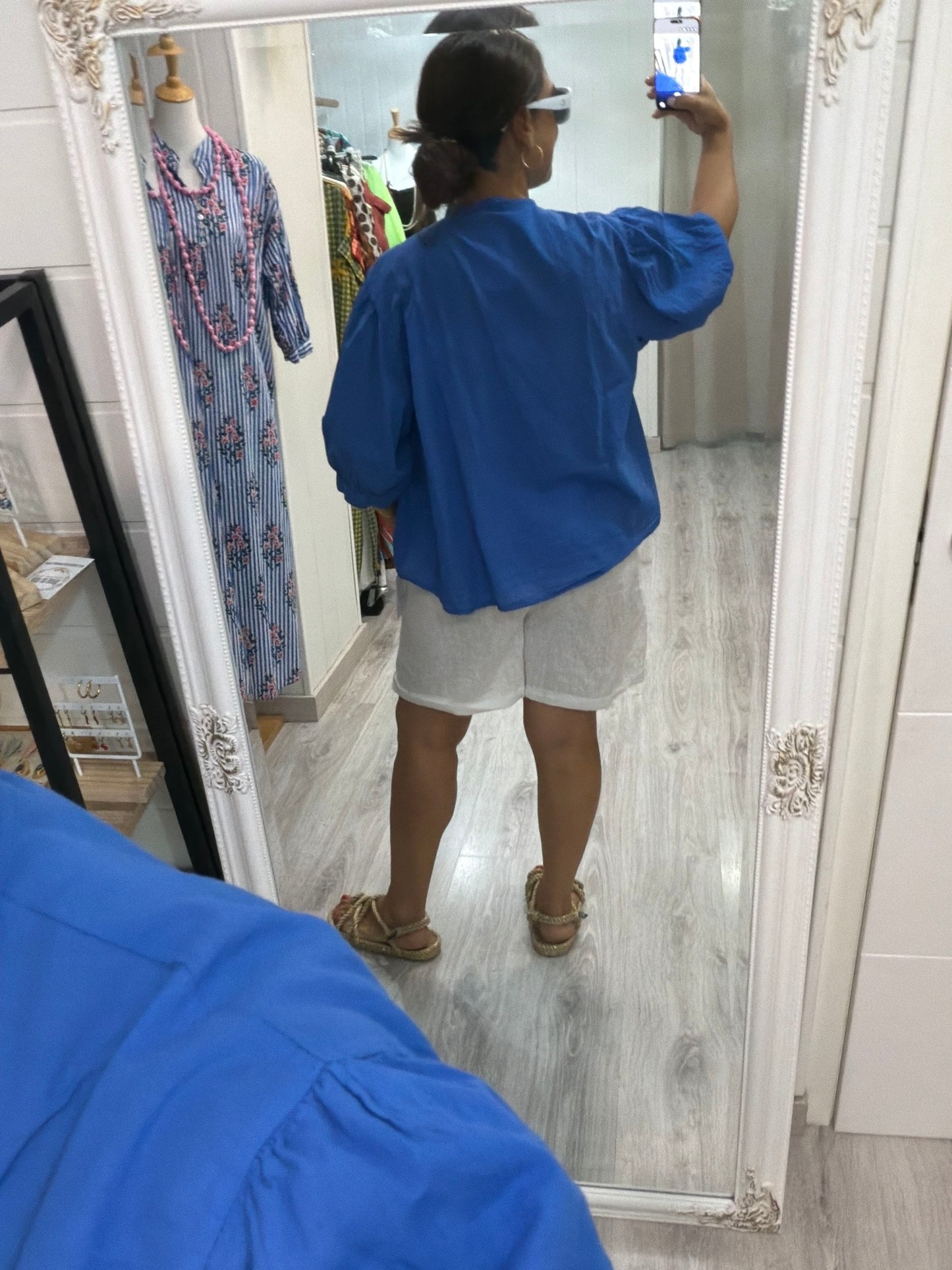Blusa fluor azul klein