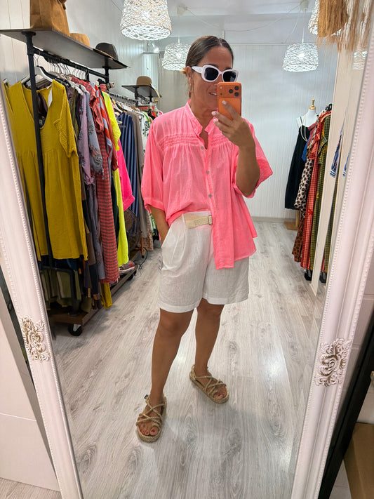 Blusa fluor coral