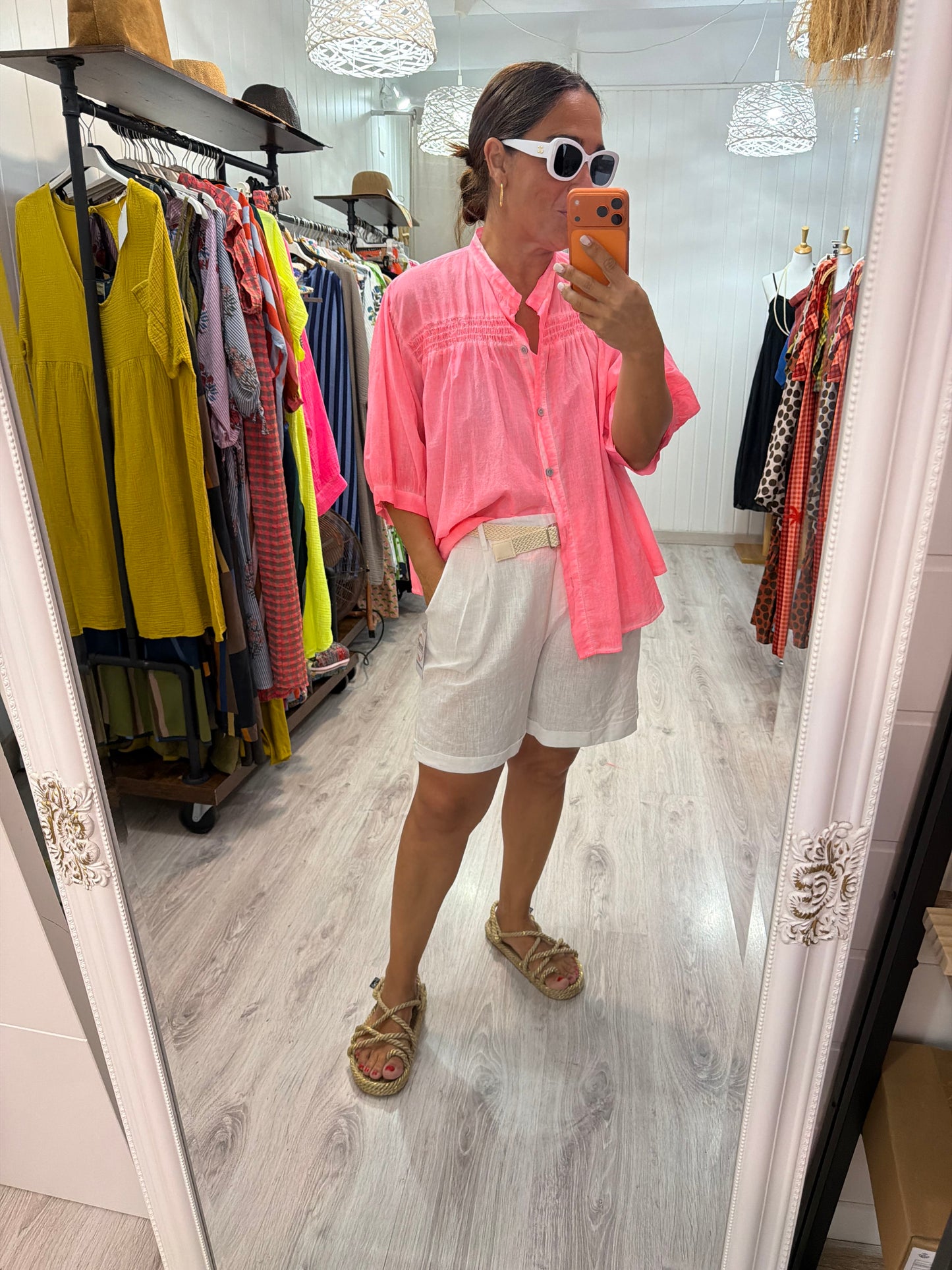 Blusa fluor coral