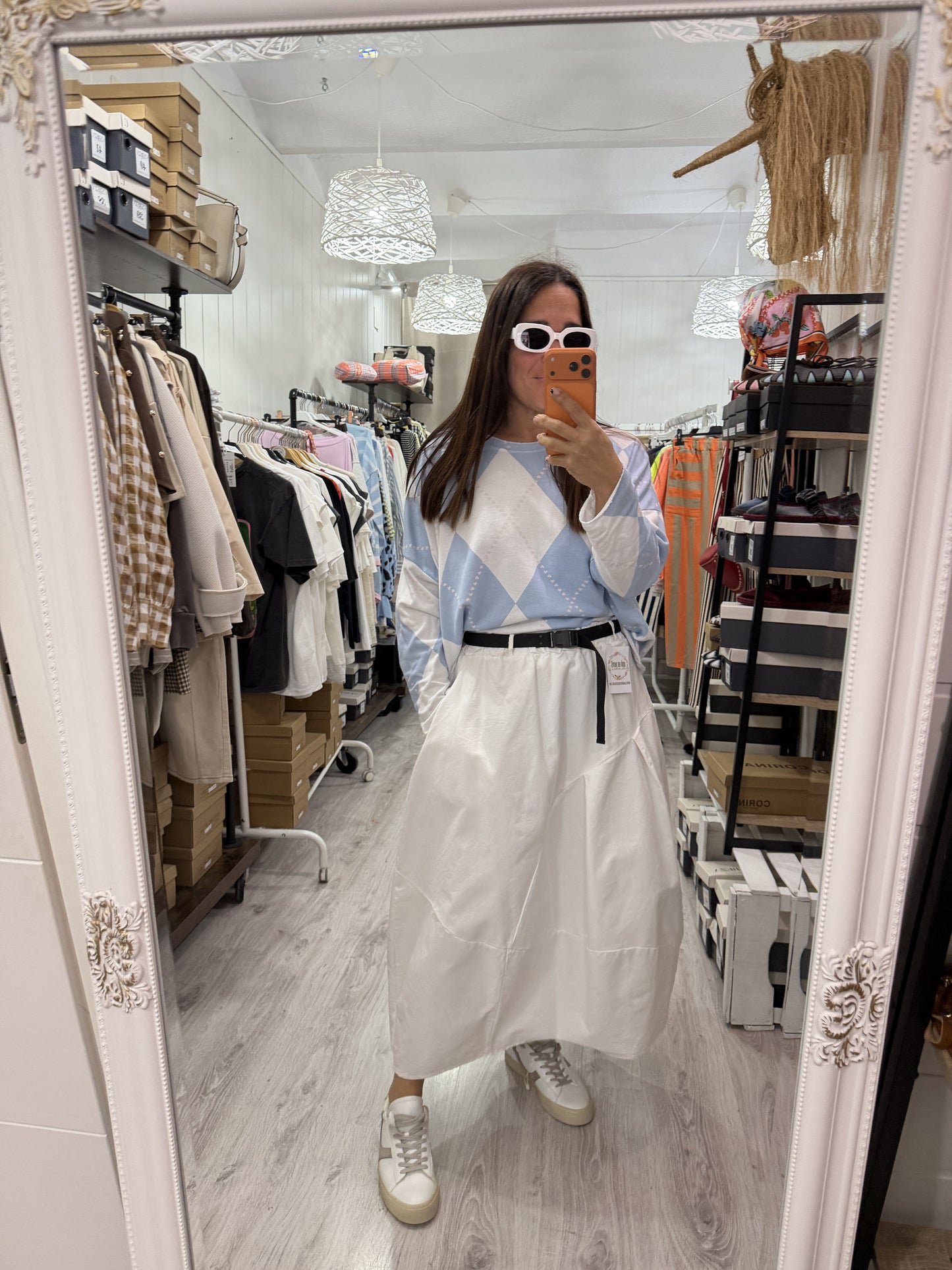 Falda Fuji Spring blanco