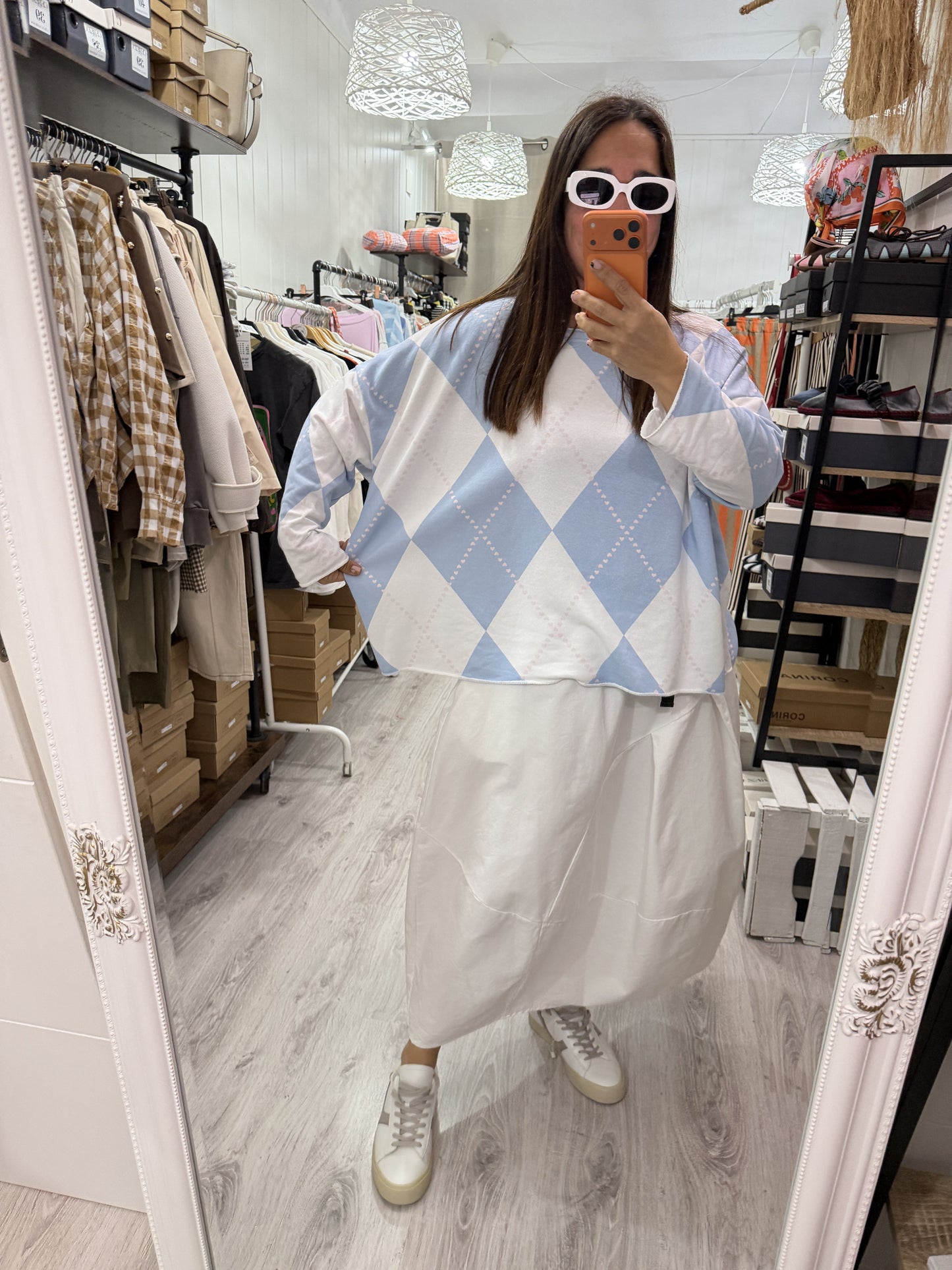 Falda Fuji Spring blanco