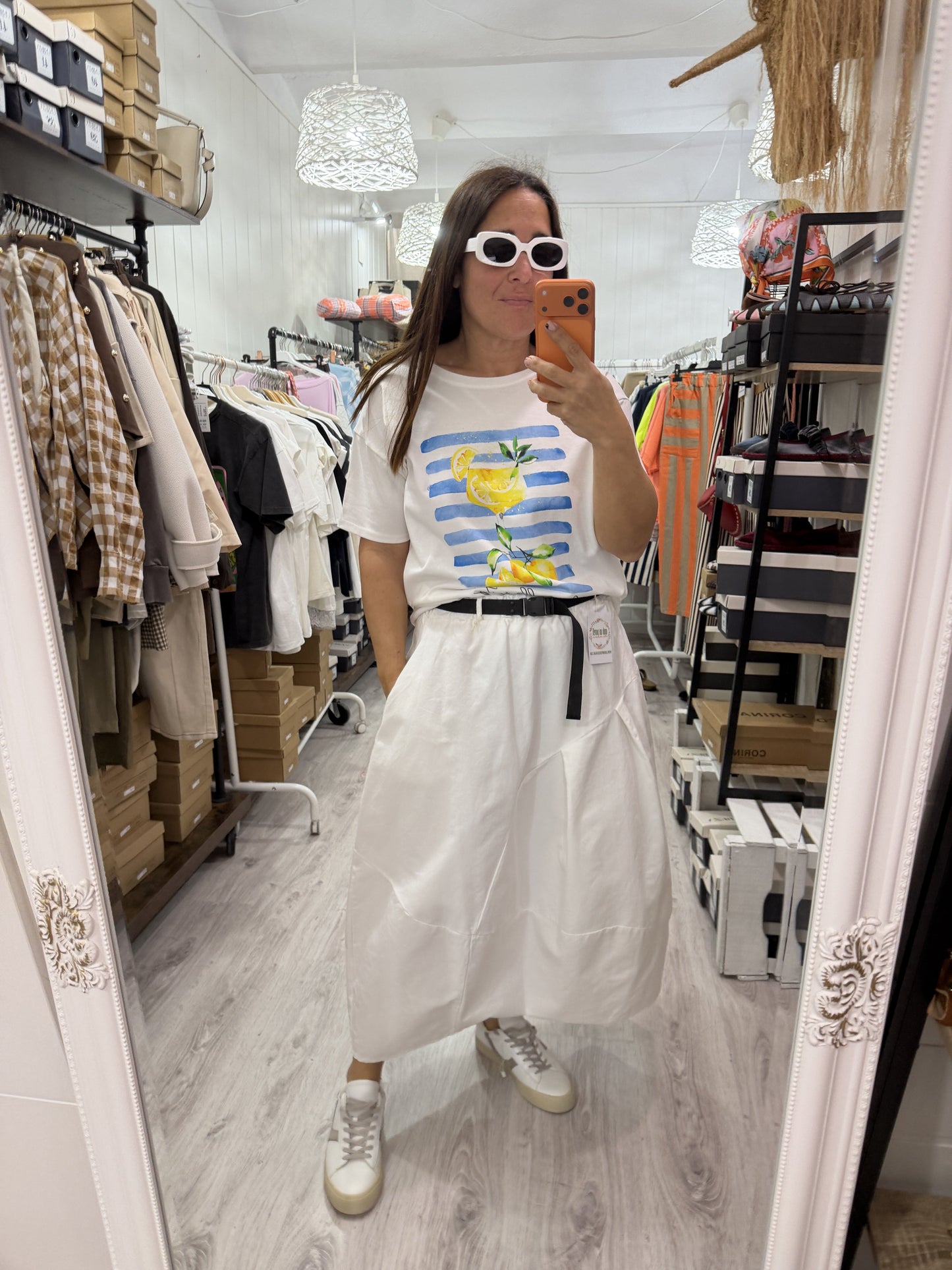 Falda Fuji Spring blanco