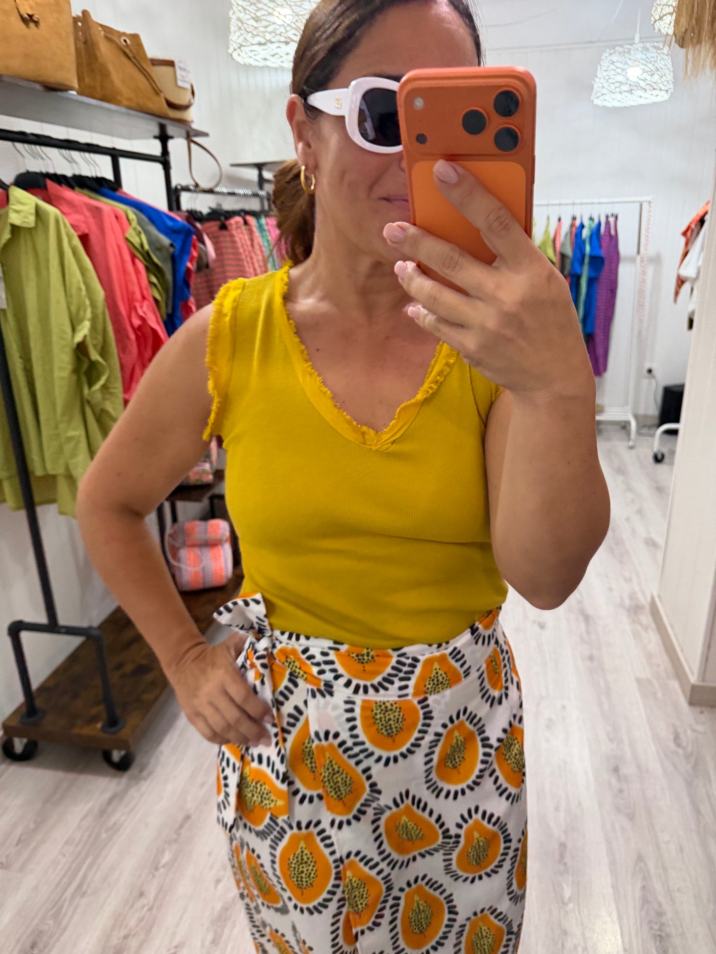 Falda Pareo Papaya