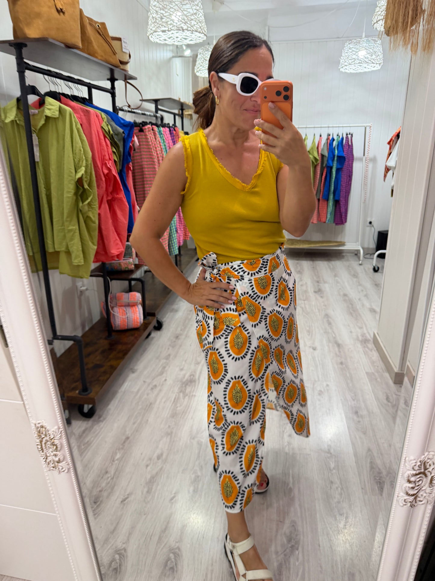 Falda Pareo Papaya