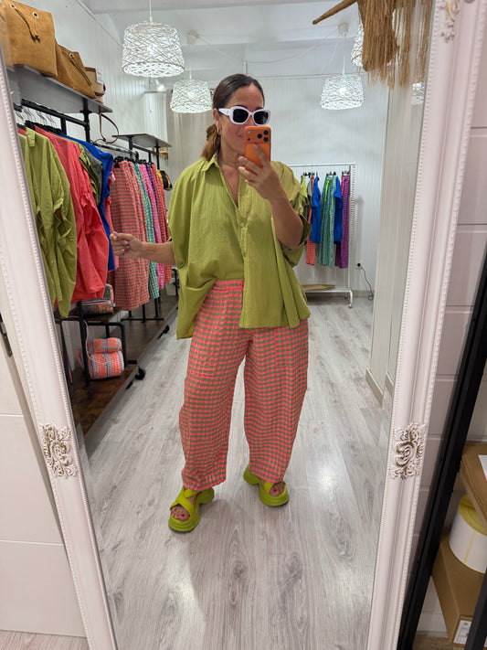 Blusón Oversize pistacho