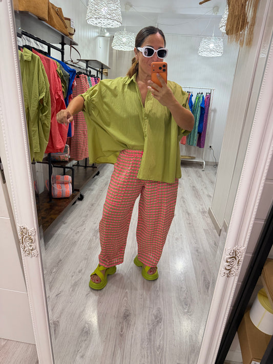 Blusón Oversize pistacho