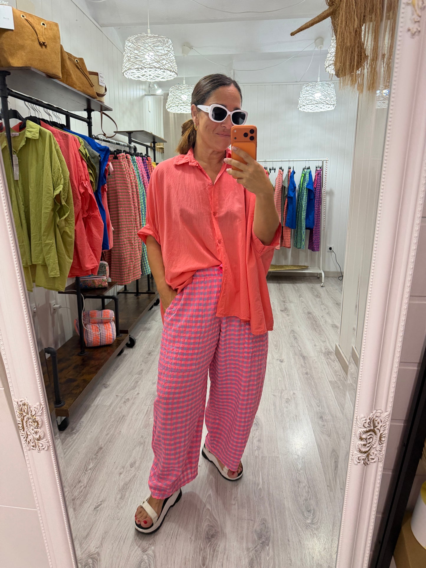 Blusón Oversize coral