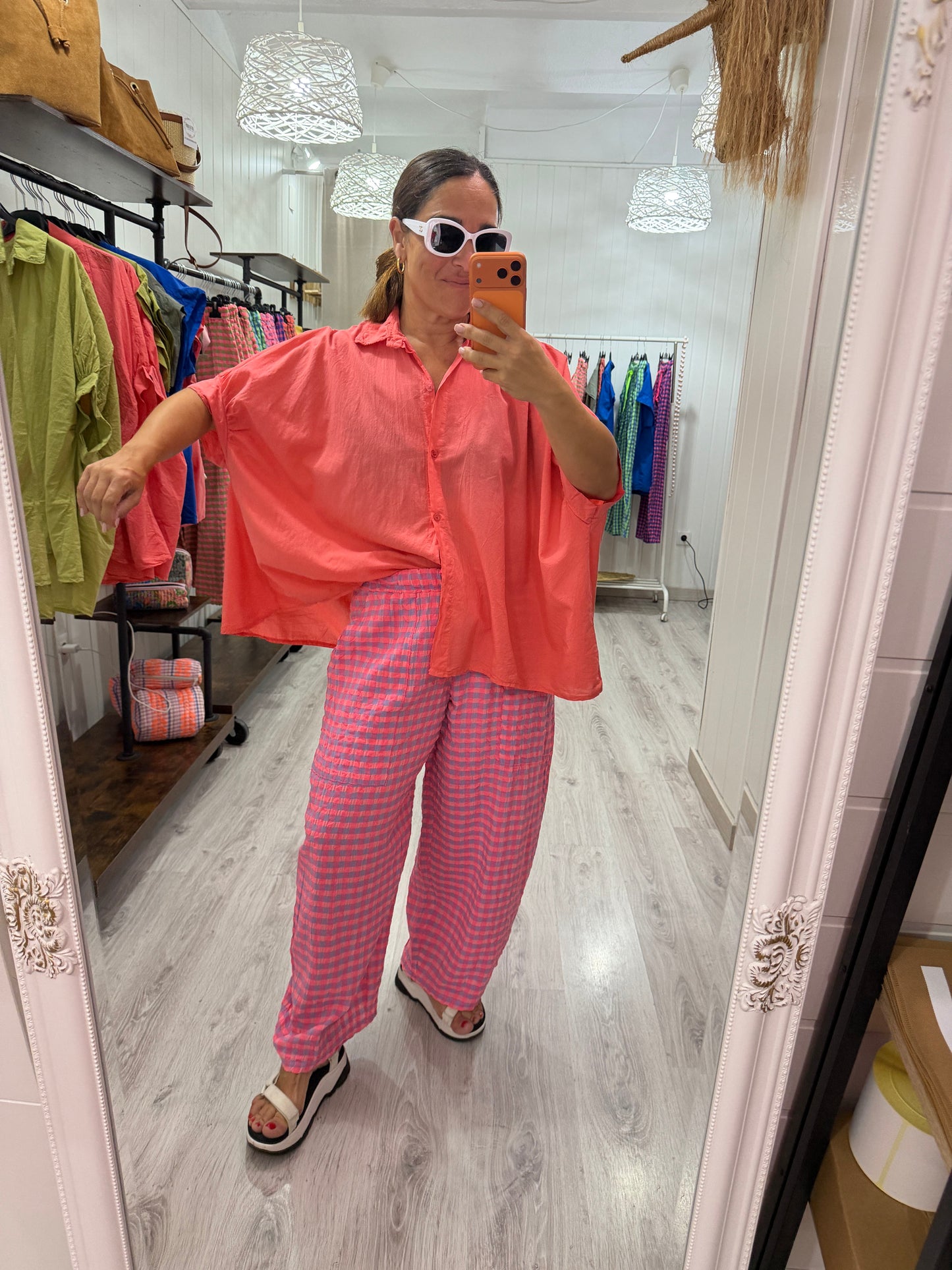 Blusón Oversize coral