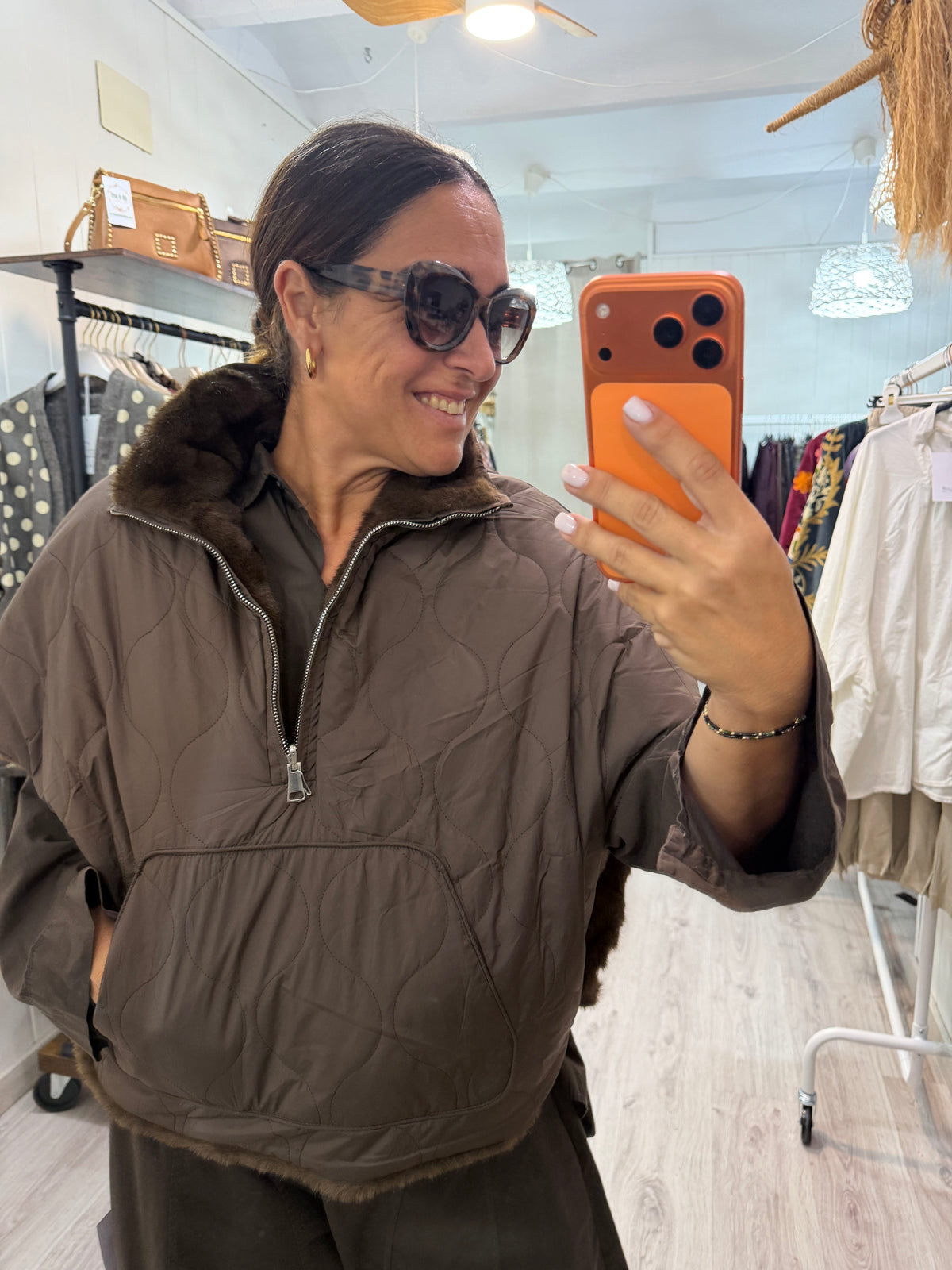 Poncho Reversible Pelo y Anorak