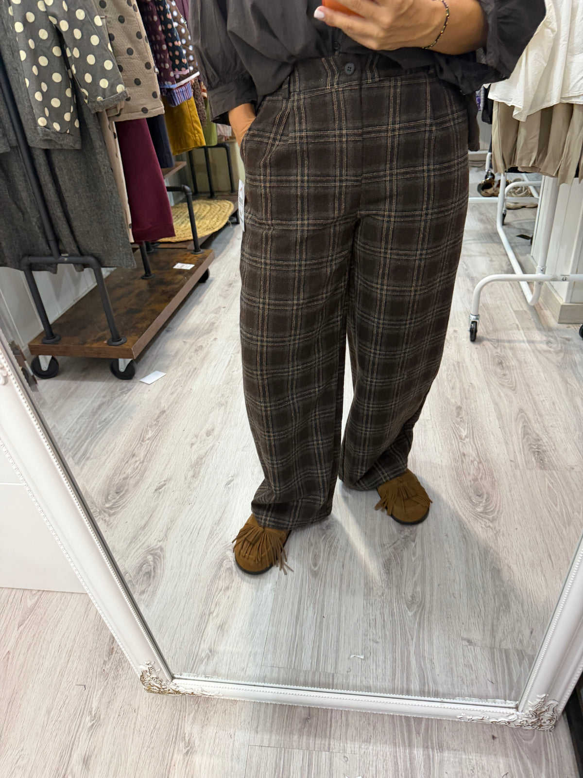 Pantalón British Lana chocolate