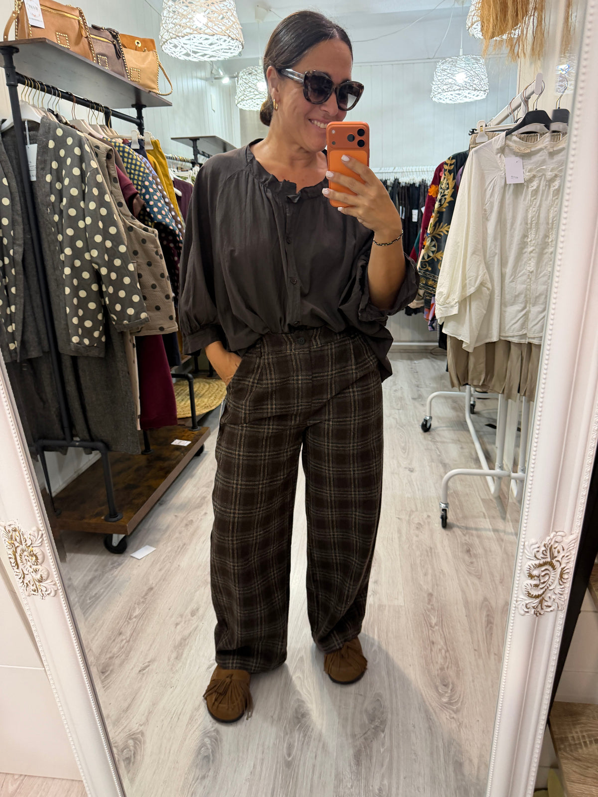Pantalón British Lana chocolate