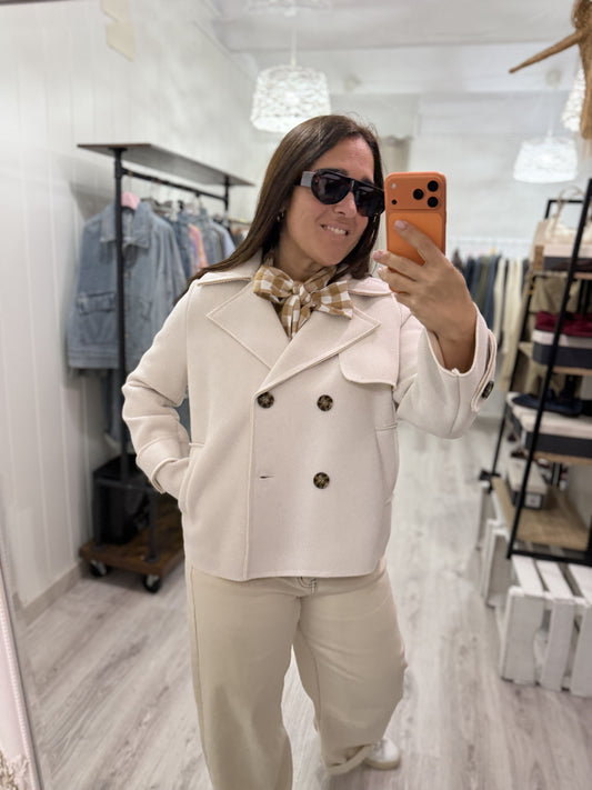 Chaqueta Neopreno Marfil