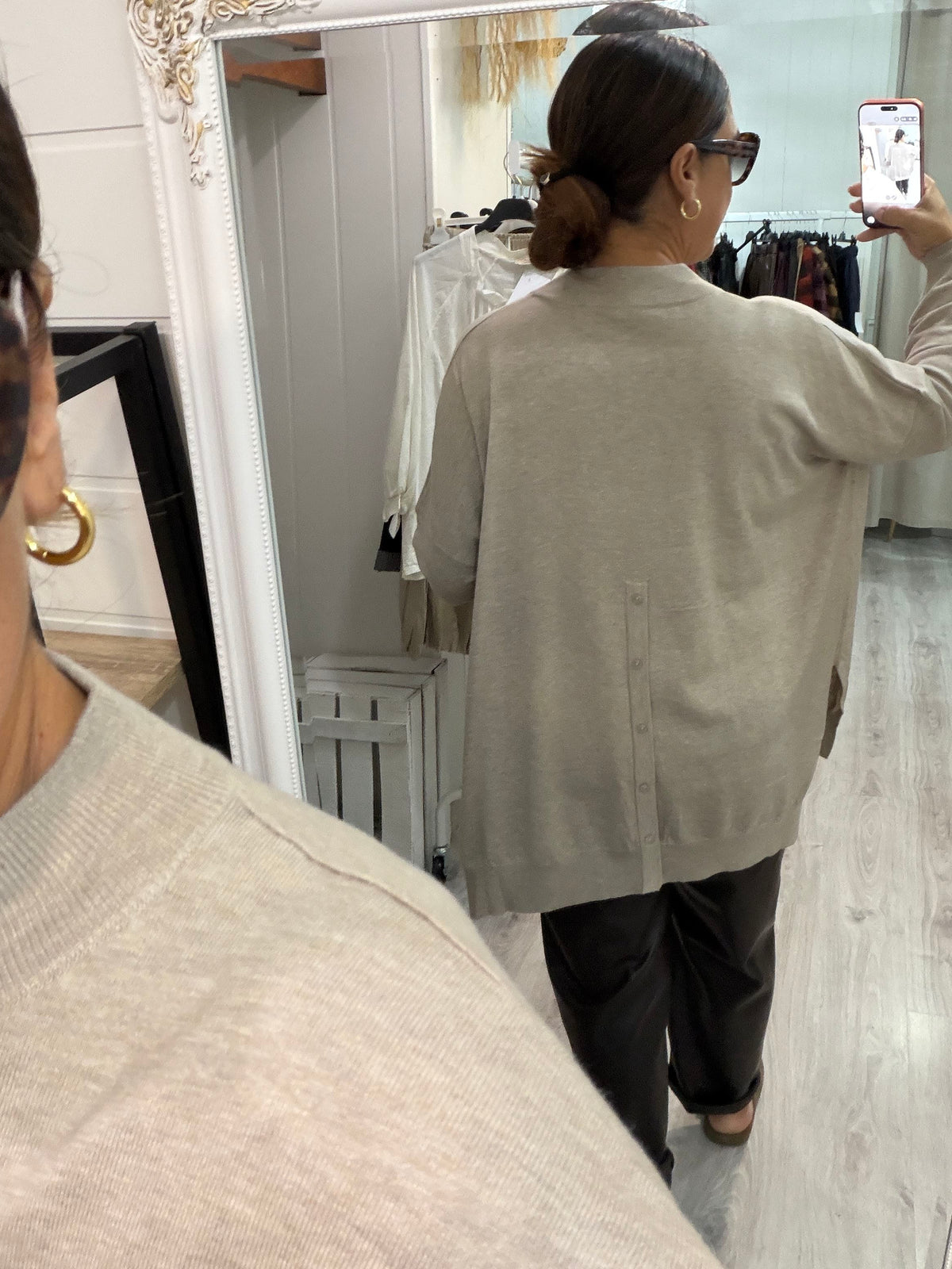 Jersei Pockets oversize beige