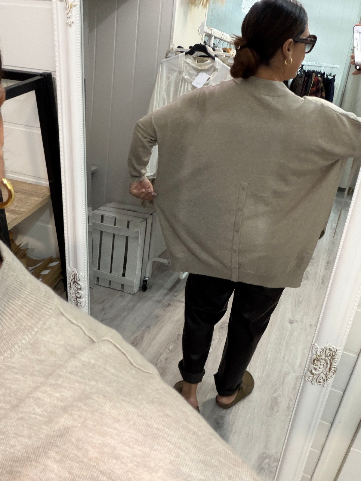 Jersei Pockets oversize beige