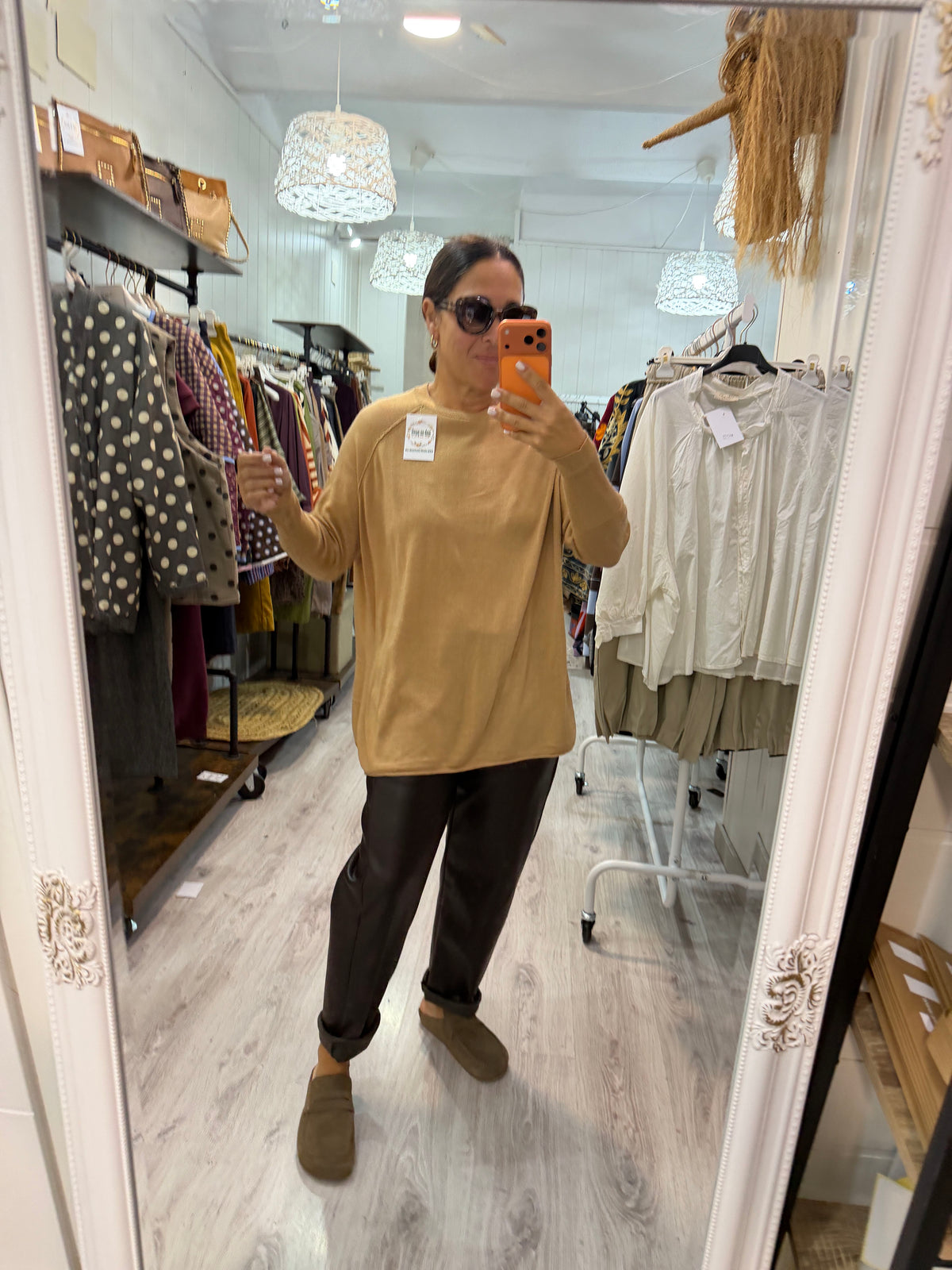 Jersei Puri  oversize camel