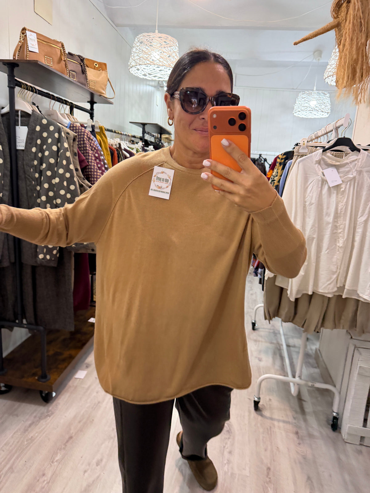 Jersei Puri  oversize camel