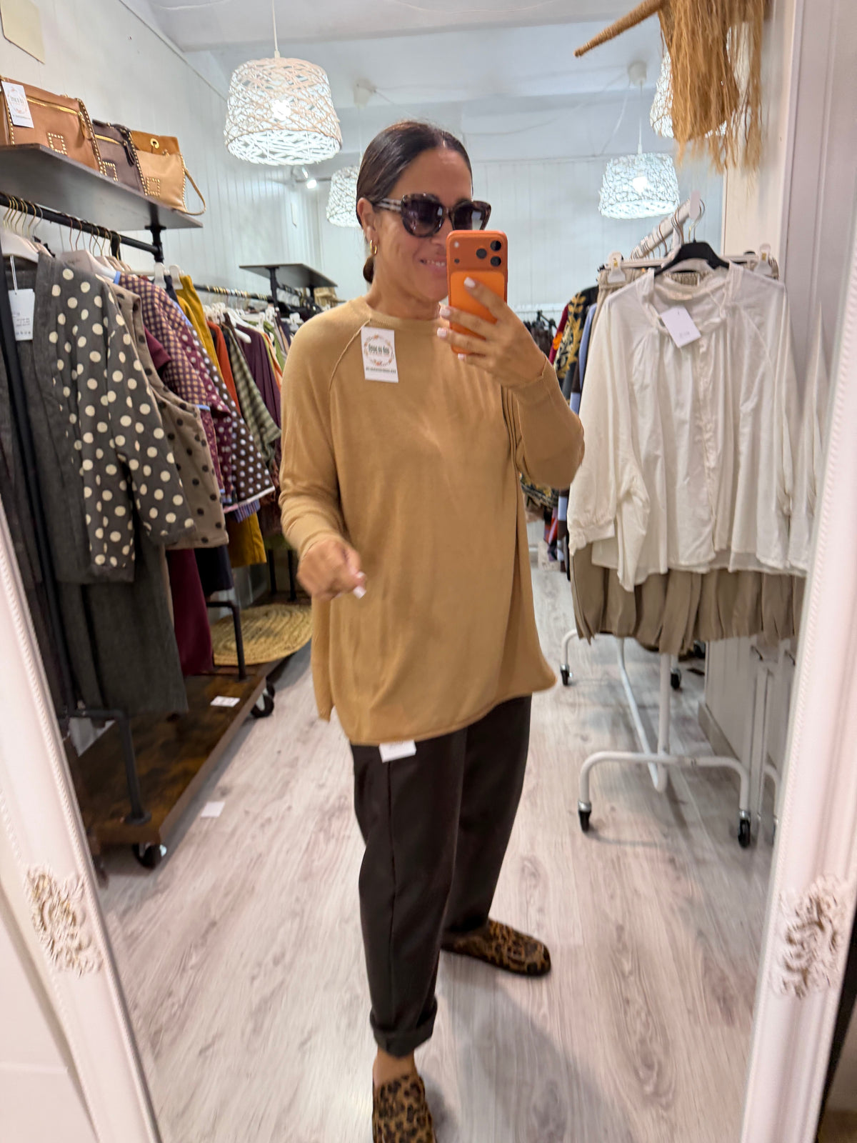 Jersei Puri  oversize camel