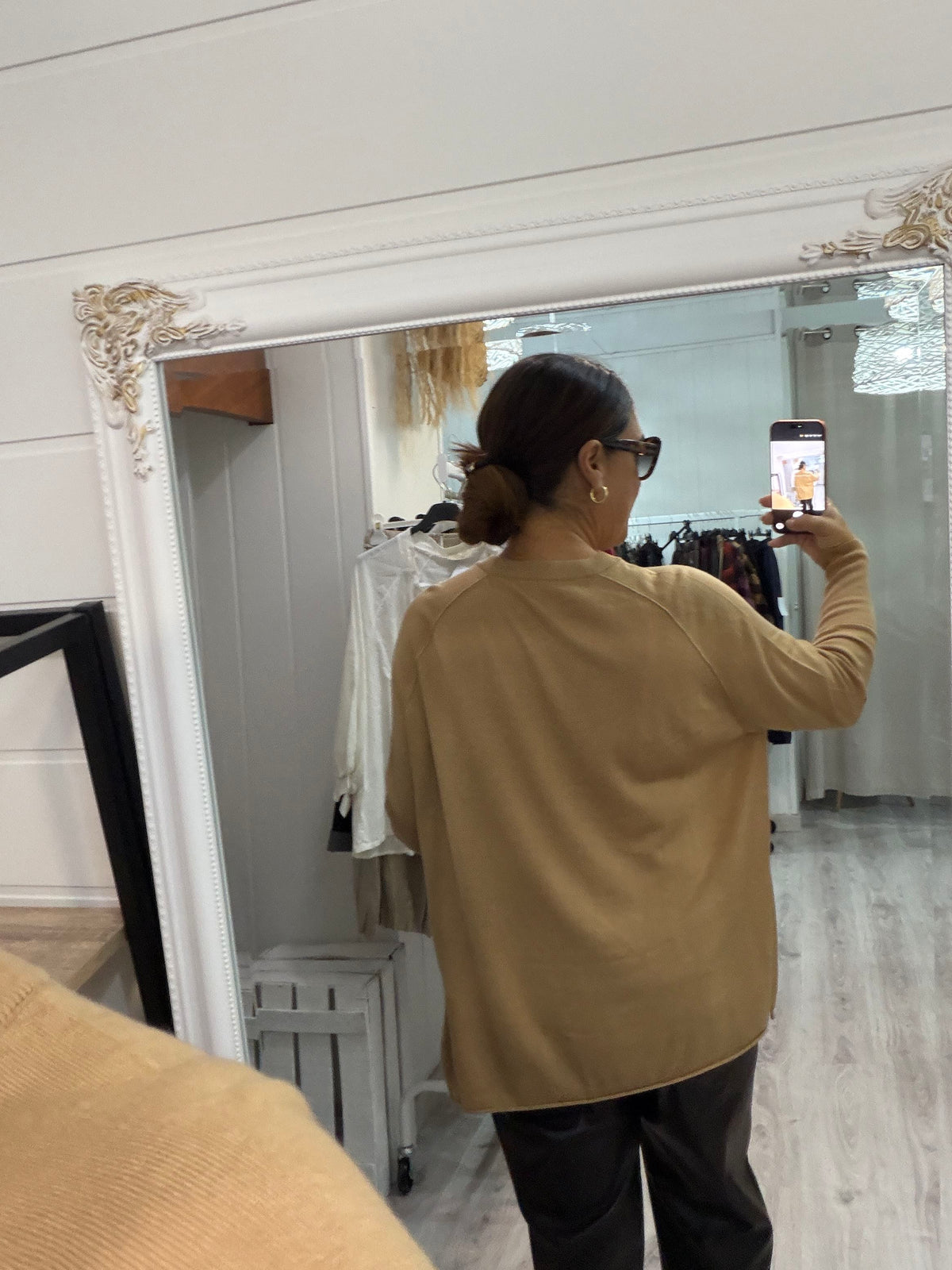 Jersei Puri  oversize camel