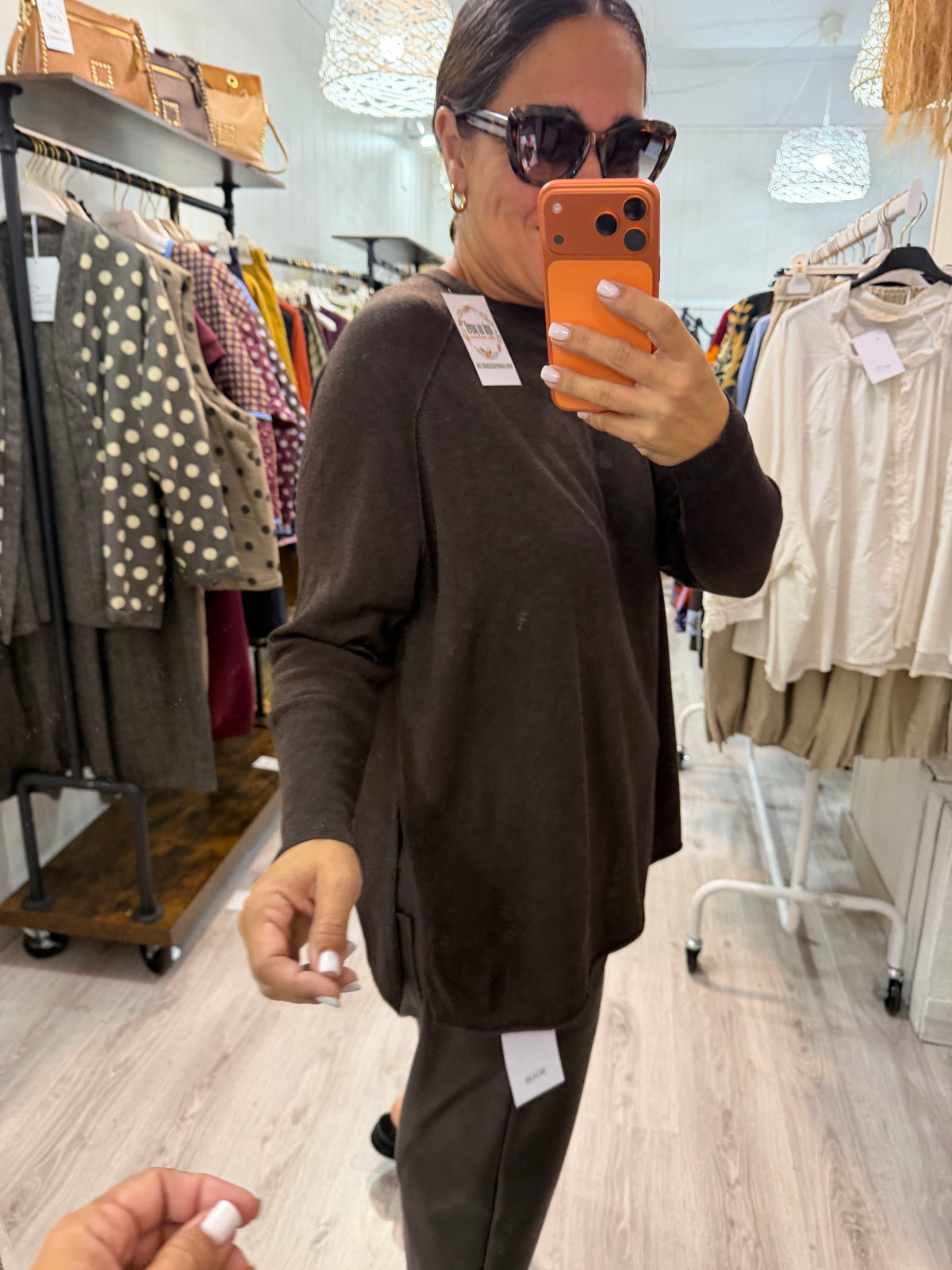 Jersei Puri  oversize chocolate