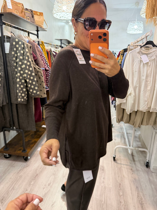 Jersei Puri  oversize chocolate