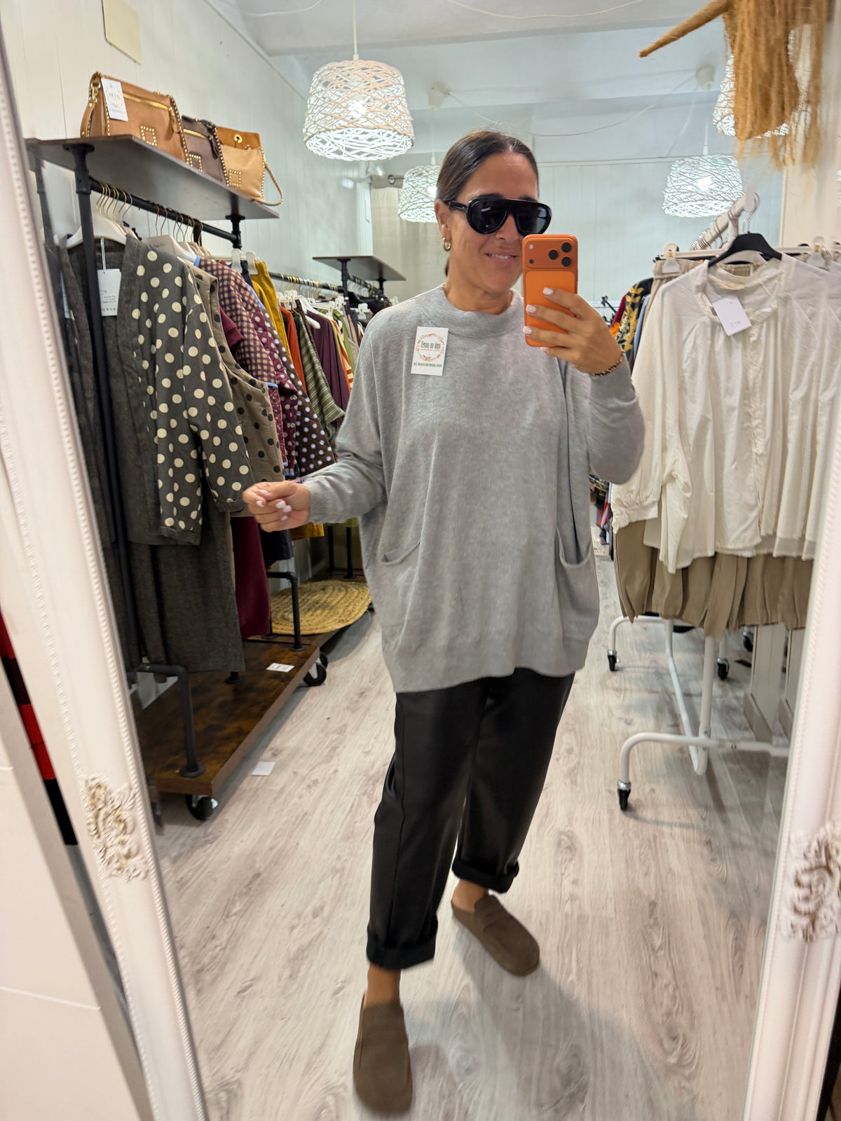 Jersei Pockets oversize gris