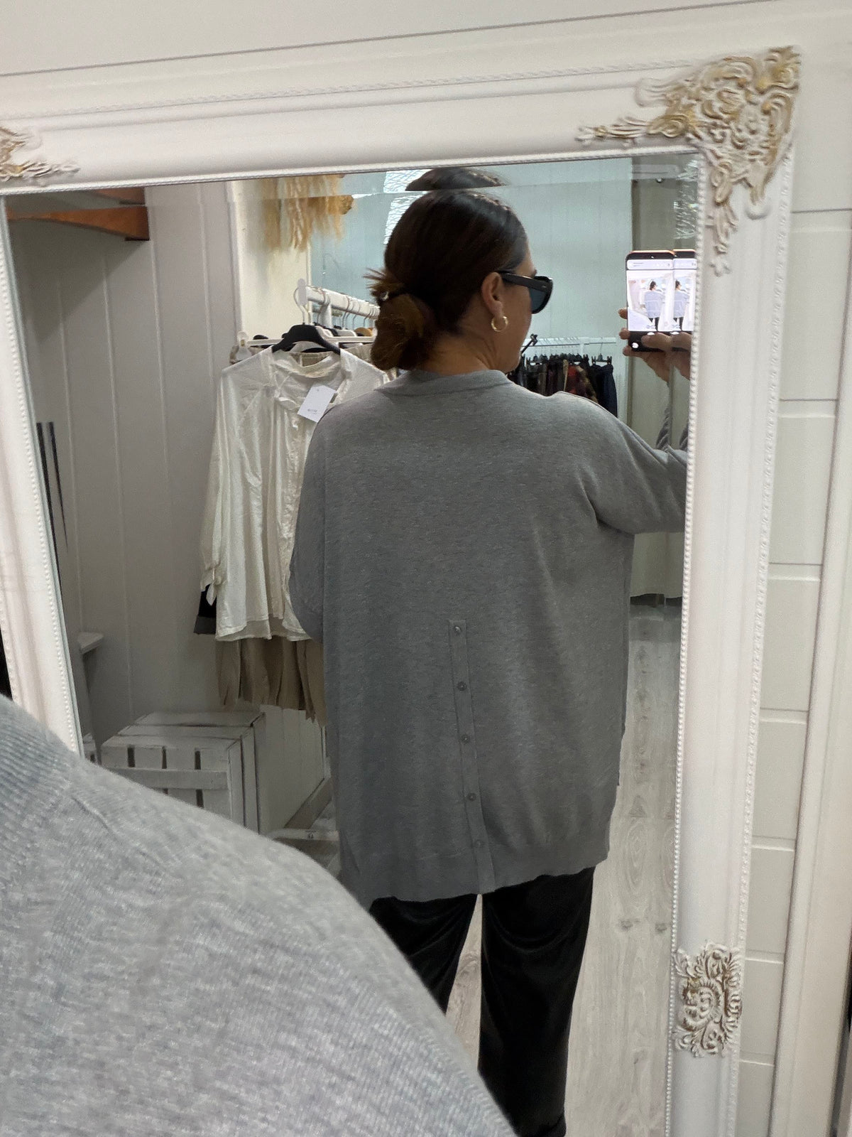 Jersei Pockets oversize gris
