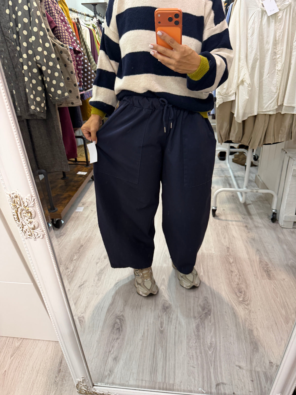 Pantalón Ane algodón azul marino